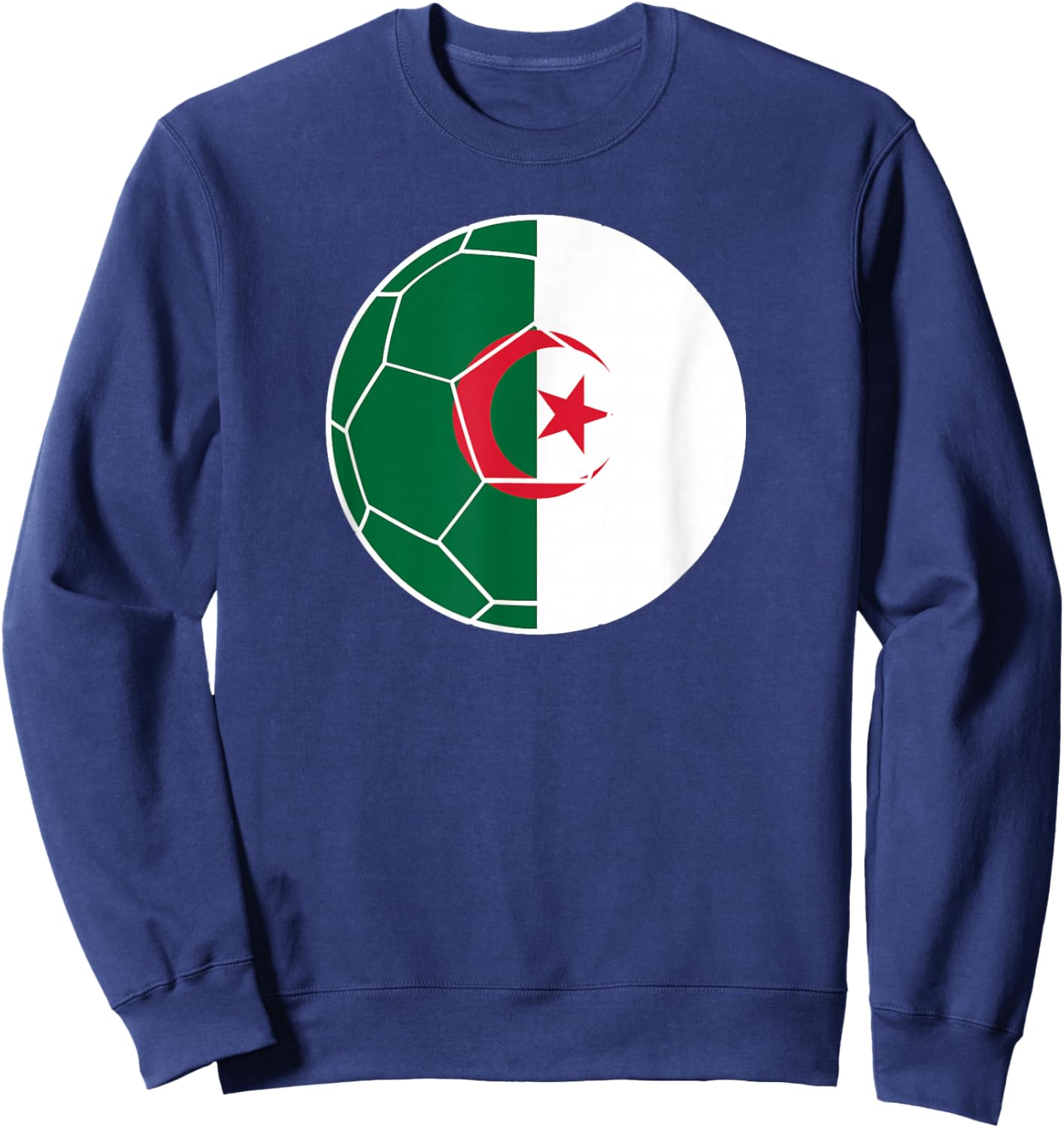 Algeria Flag Soccer Algeria Soccer Sweatshirt - Sweatshirt | Navy