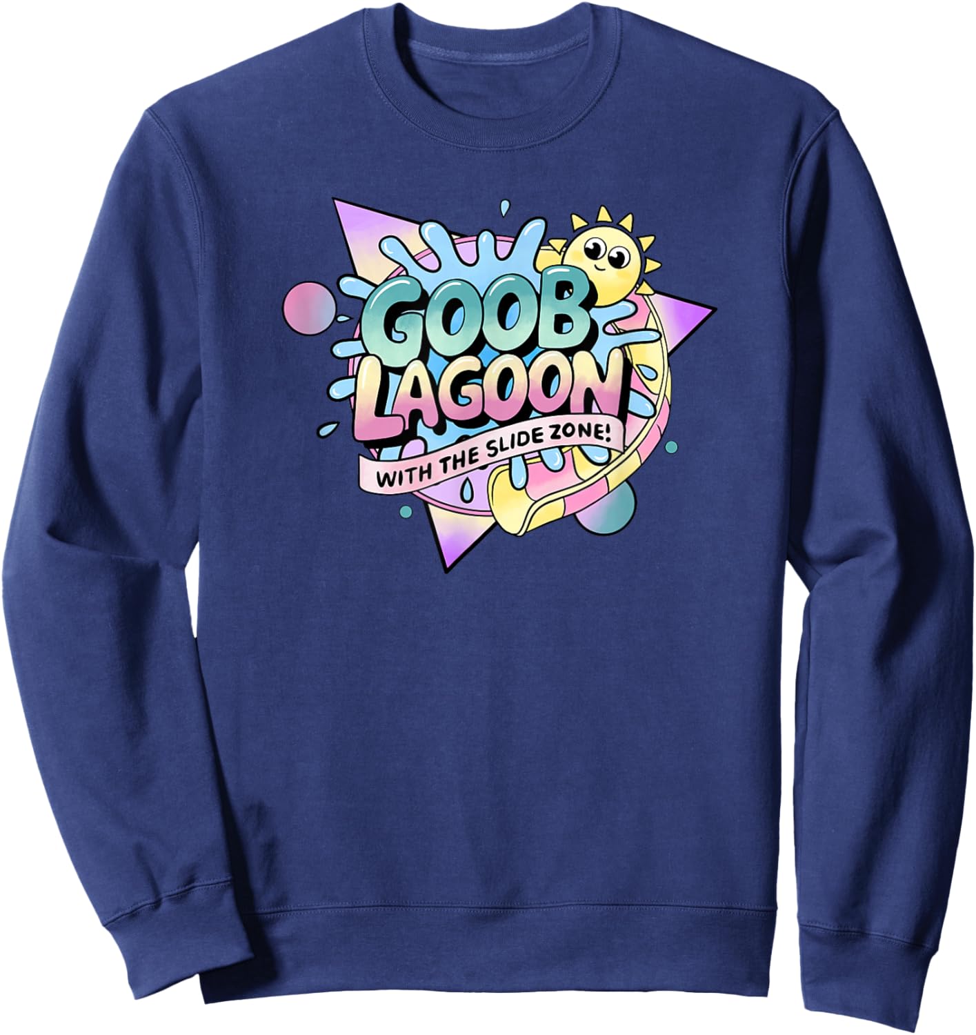Goob Lagoon Waterpark Survivor with The Slide Zone Sweatshirt - Sweatshirt | Navy
