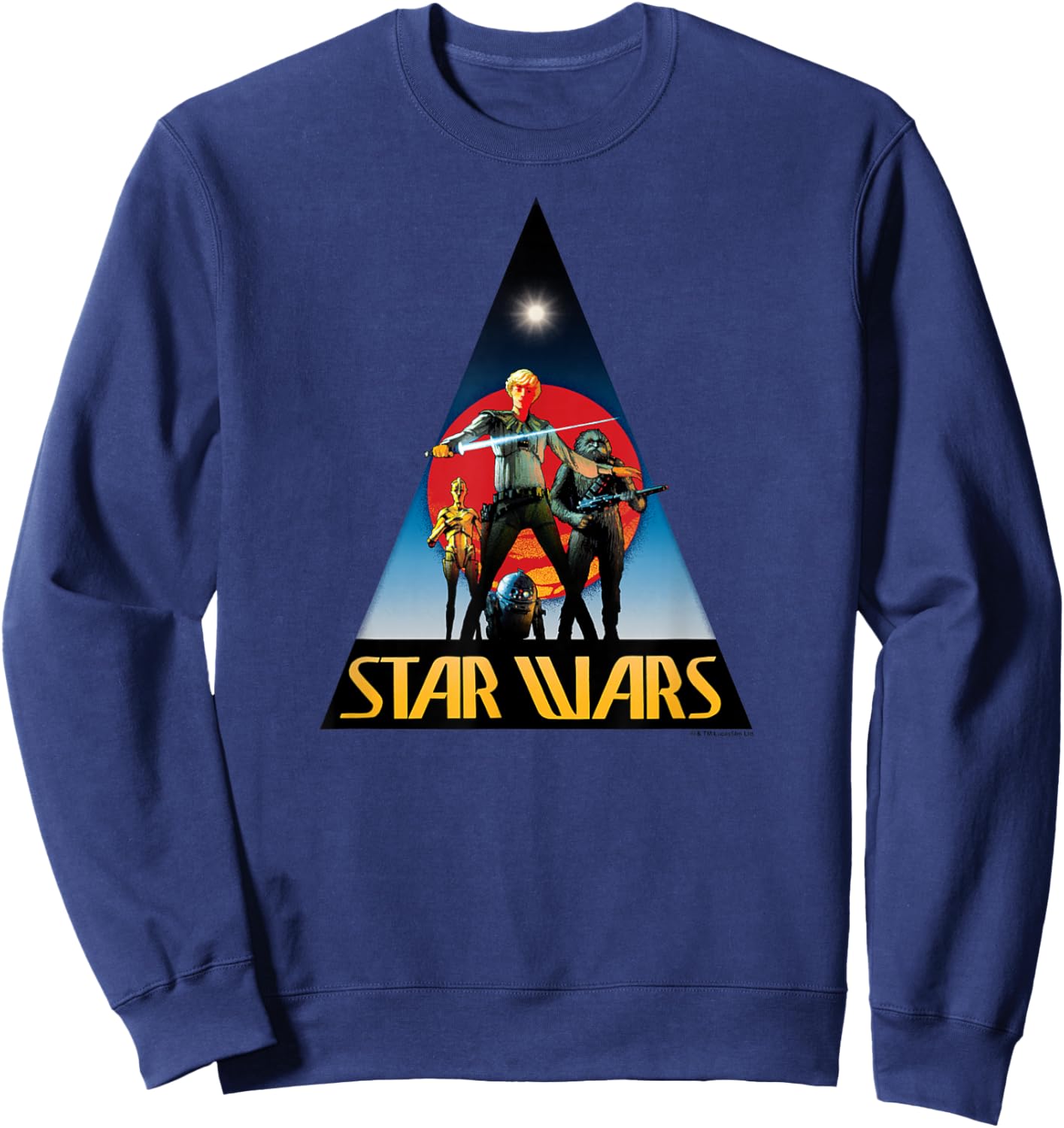 Star Wars - Classic - Retro Star Wars Logo Sweatshirt - Sweatshirt | Navy