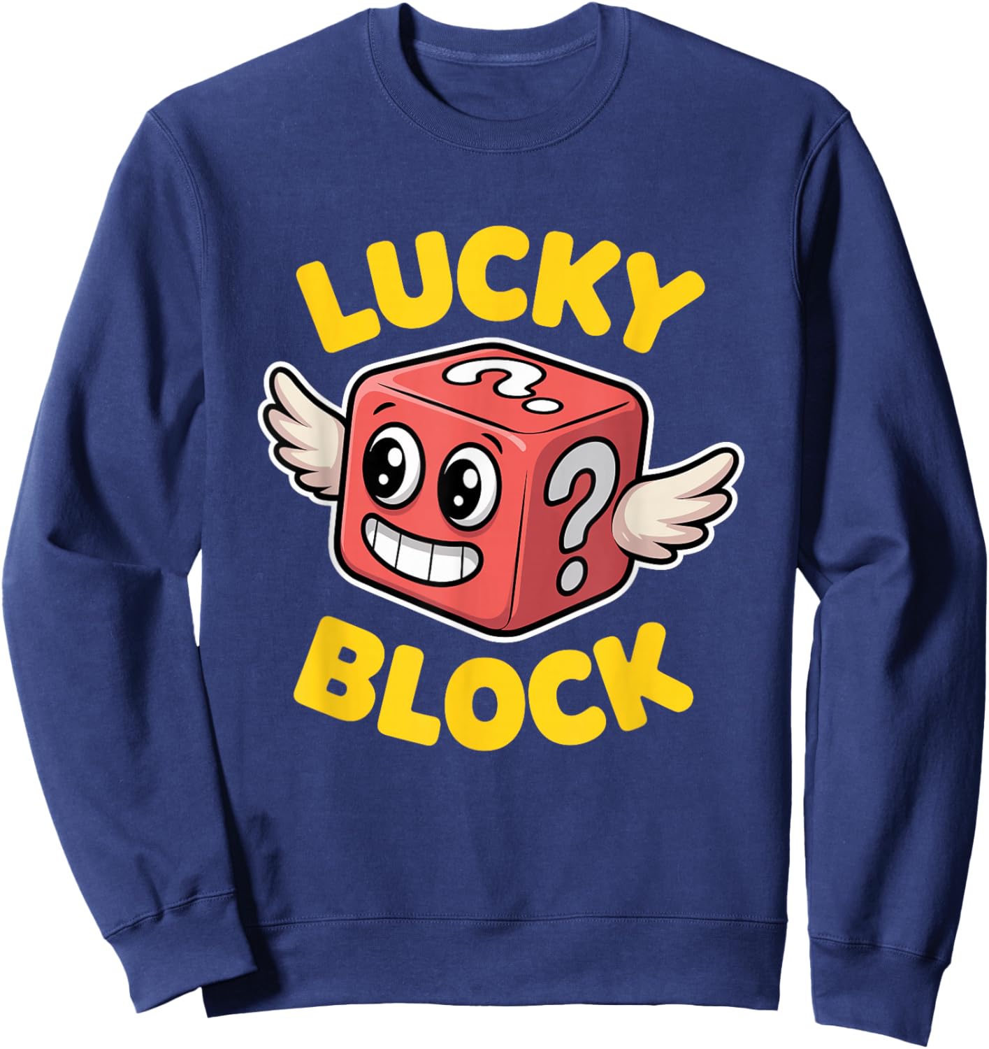 Lucky Block Brainrot Meme Mythic Chaos Steal A Brainrot Sweatshirt - Sweatshirt | Navy
