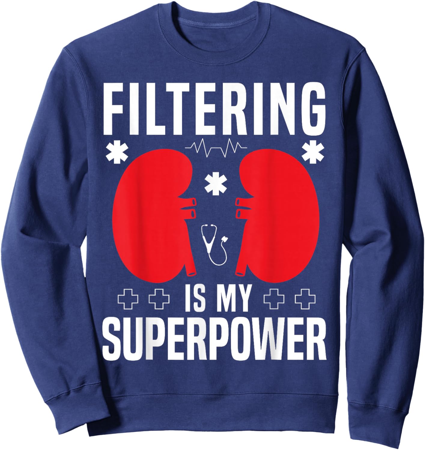 Filtering Dialysis Nurse Dialysis Technician Sweatshirt - Sweatshirt | Navy