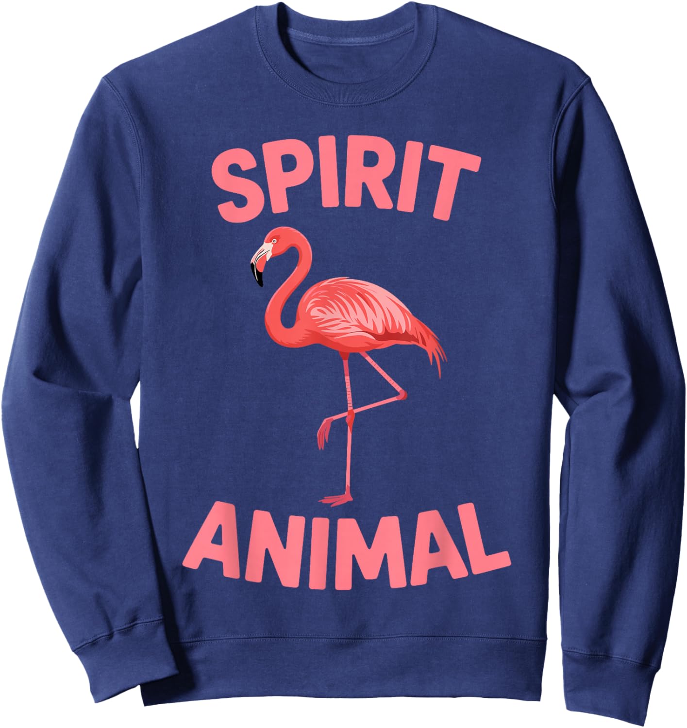 Funny Flamingo Art Women Kids Pink Flamingo Lover Sweatshirt - Sweatshirt | Navy