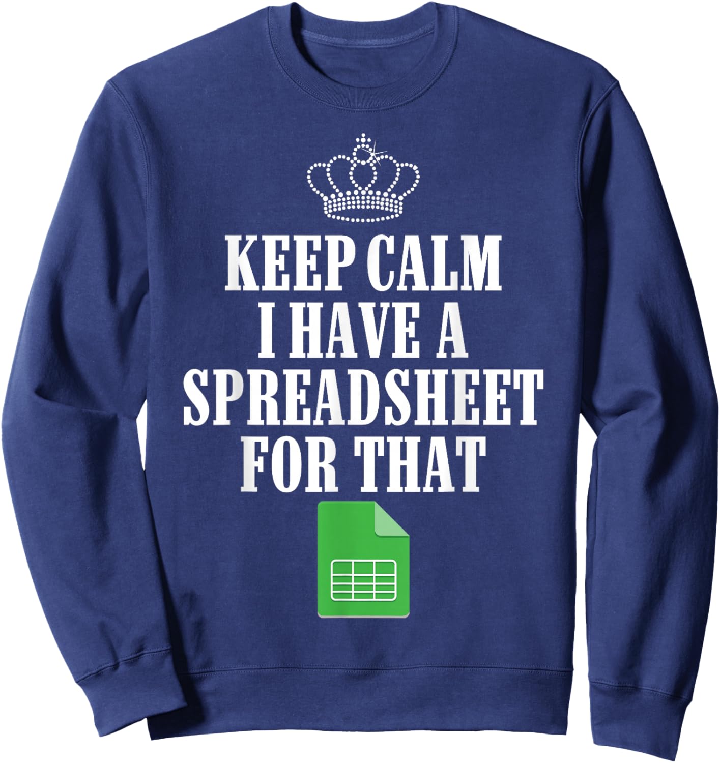 Funny Accounting Art Women Spreadsheets Accountant Sweatshirt - Sweatshirt | Navy