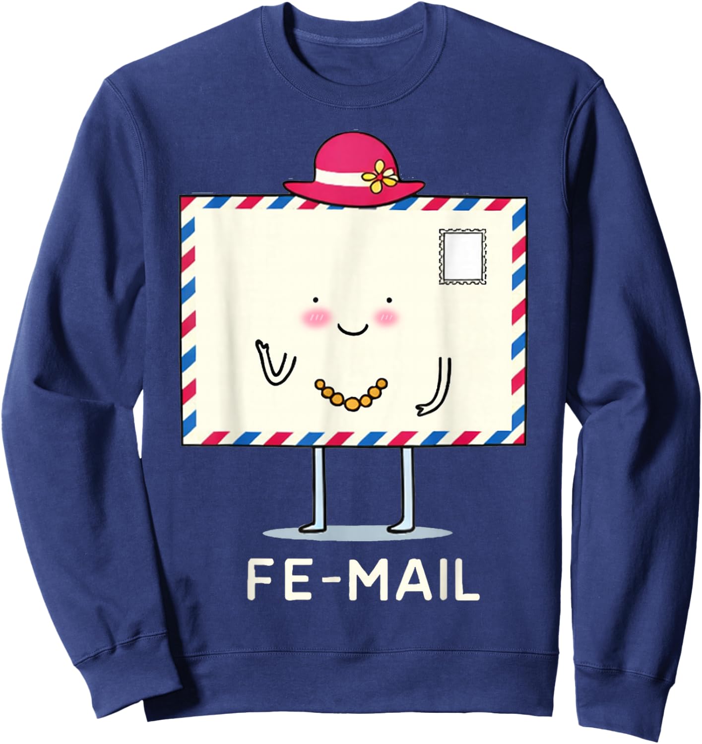 Funny Valentines Couple Matching Mail Fe-Mail Humor Pun Joke Sweatshirt - Sweatshirt | Navy