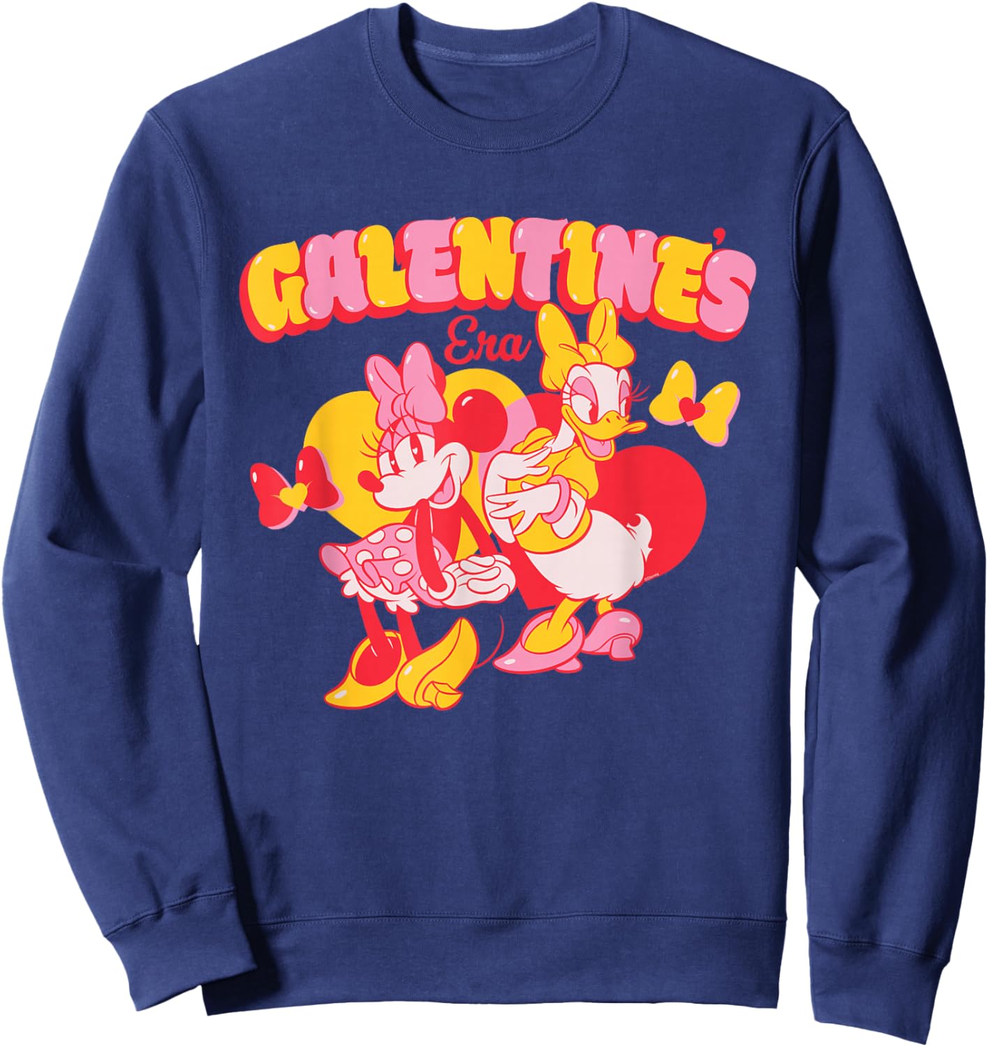 Disney Minnie Mouse & Daisy Duck Galentine's Era Friends BFF Sweatshirt - Sweatshirt | Navy