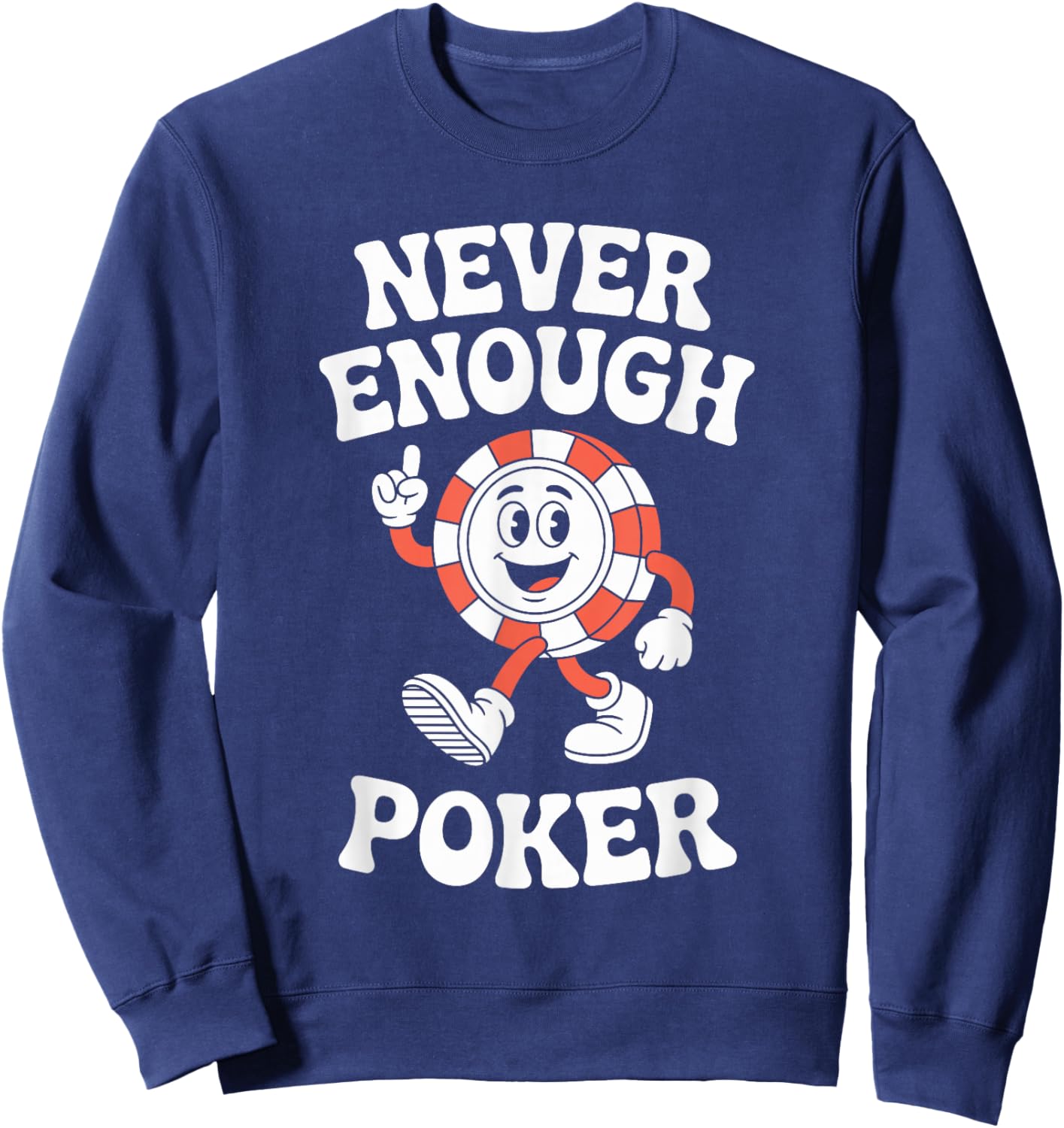 Funny Poker Retro Sweatshirt - Sweatshirt | Navy