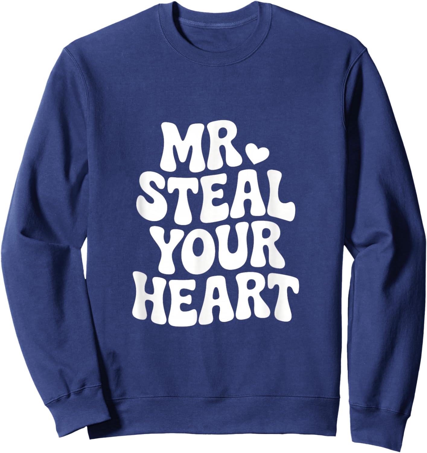 Mr Steal Your Heart Valentine's Day Boys Toddler Kids Sweatshirt - Sweatshirt | Navy