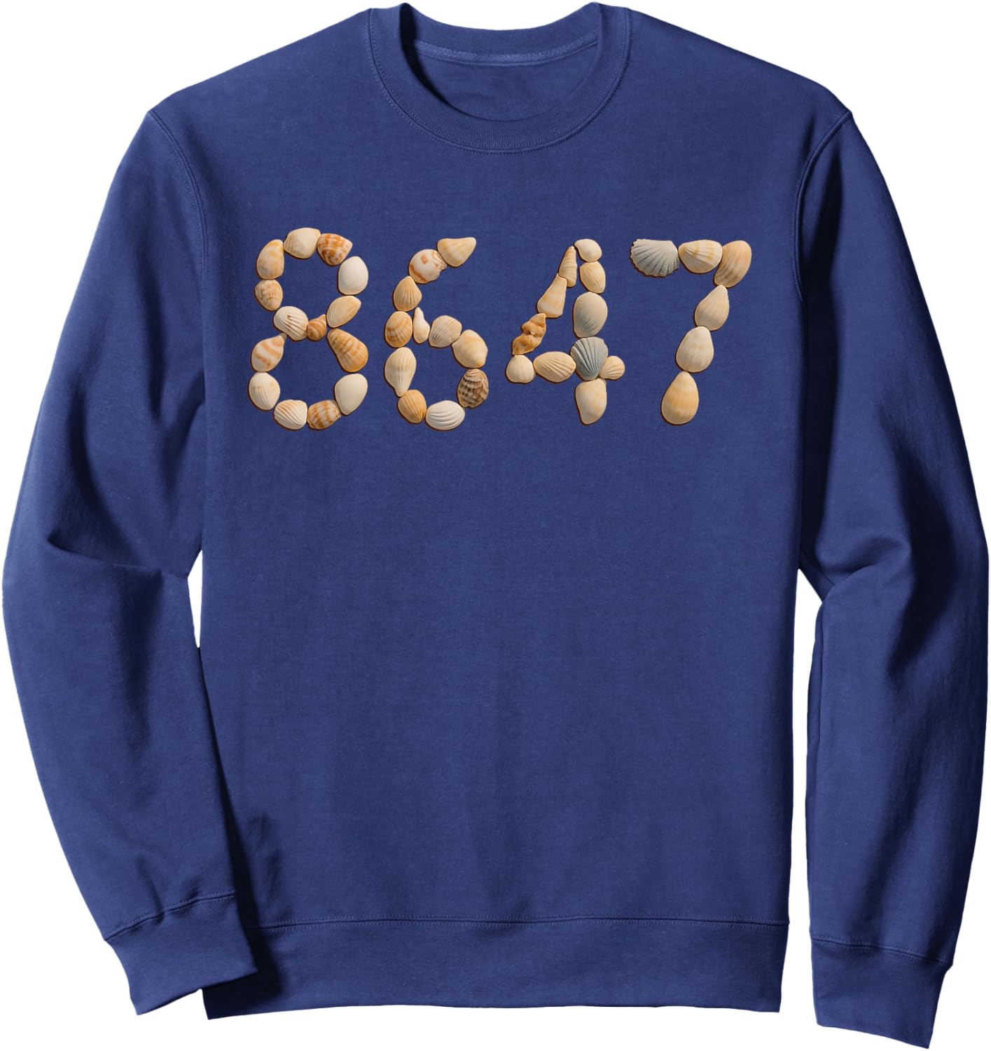 86 47 8647 Shirt 86 47 Seashells Sea Shells Summer Beach Sweatshirt - Sweatshirt | Navy