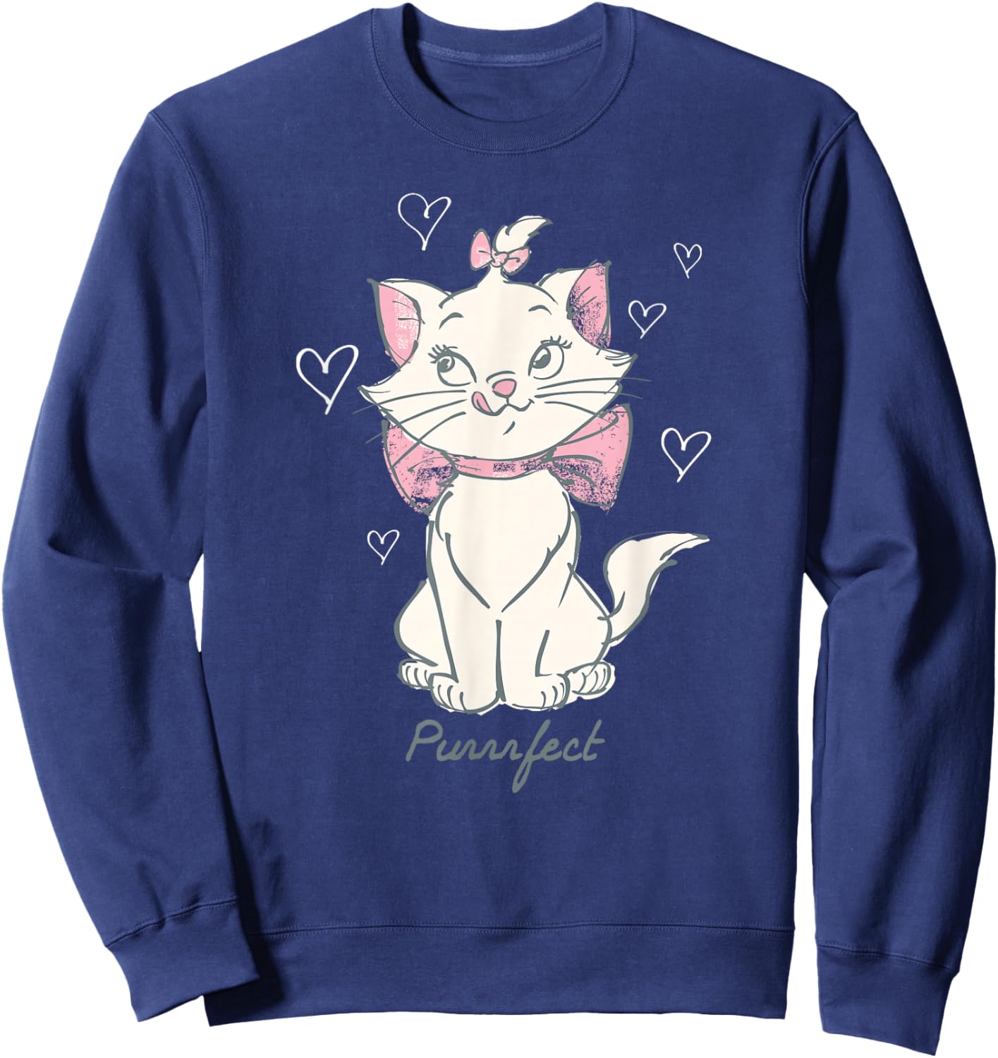 Disney The Aristocats Marie Purrfect Vintage Sketch Art Sweatshirt - Sweatshirt | Navy