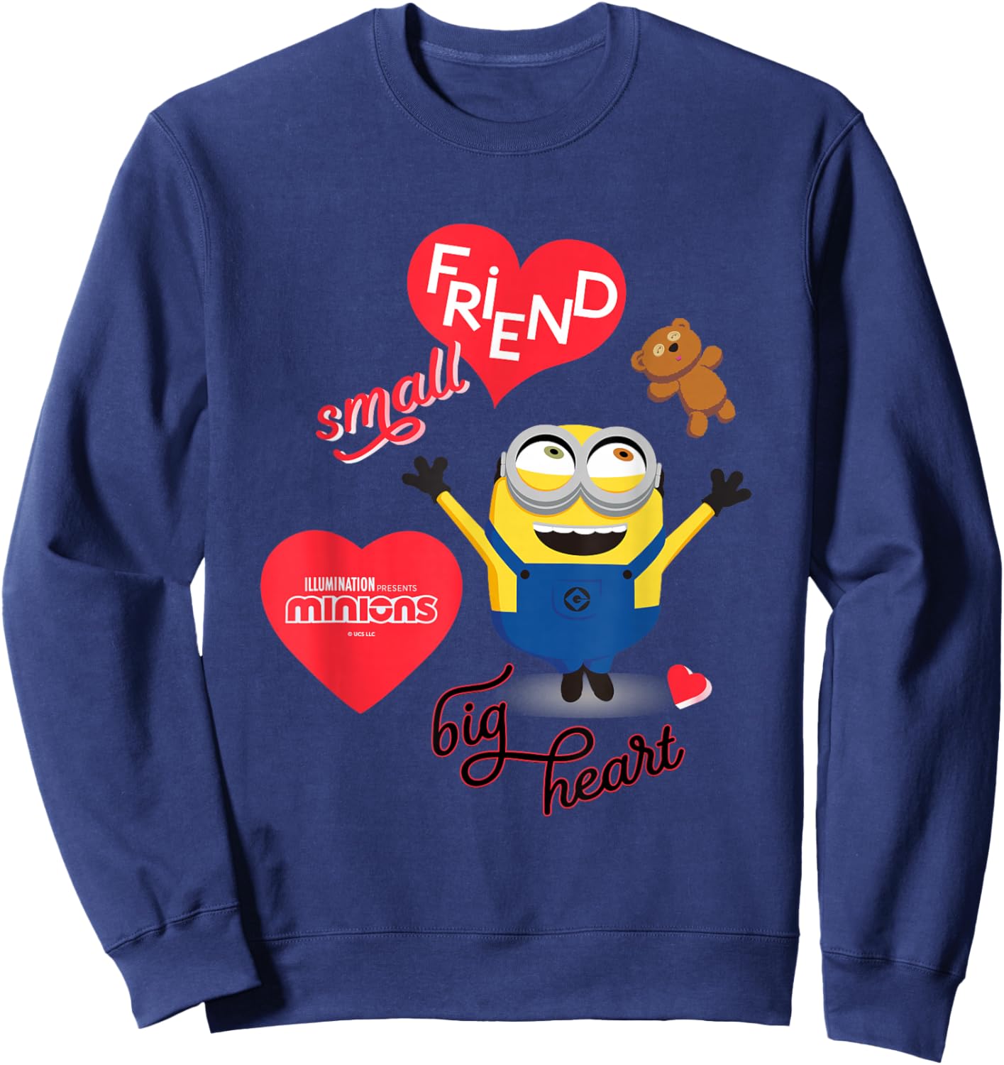 Minions Small Friend Big Heart Sweatshirt - Sweatshirt | Navy