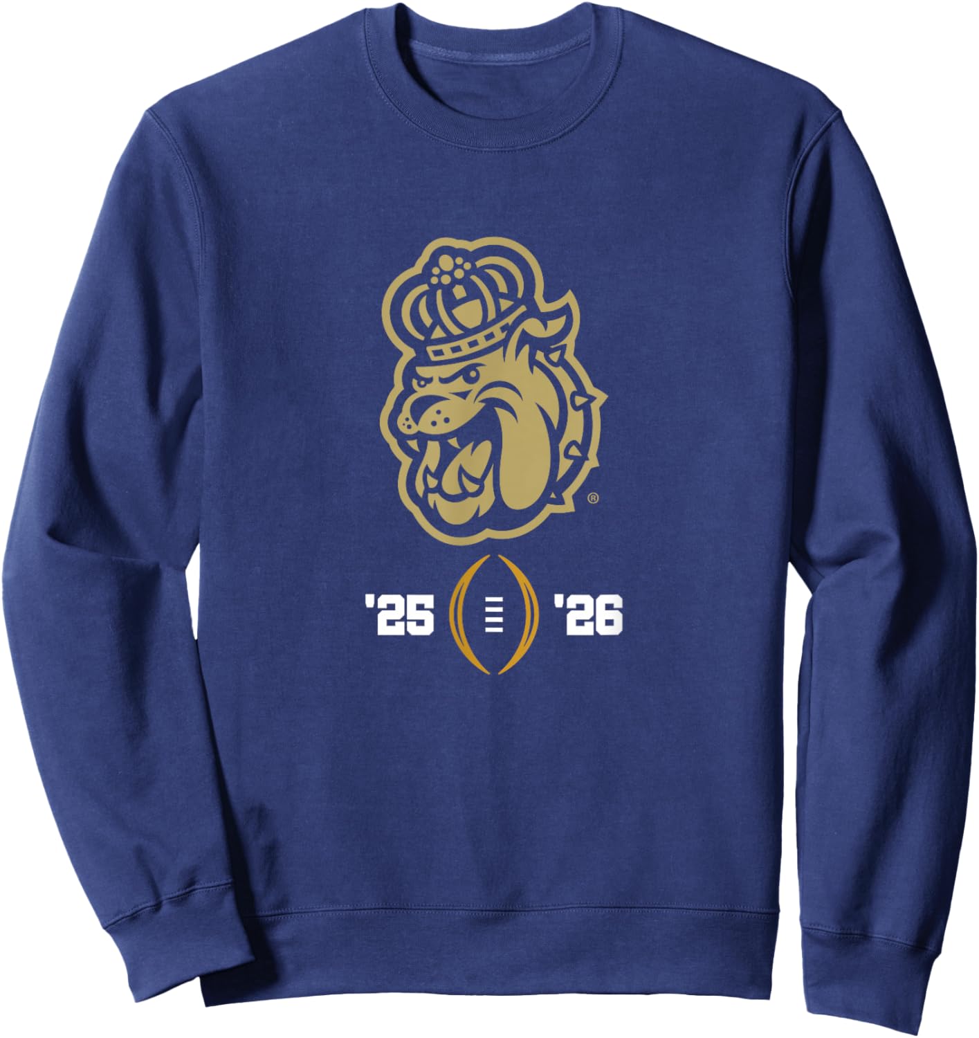 JMU Dukes 2025 College Football Playoff Logo (Black) Sweatshirt - Sweatshirt | Navy