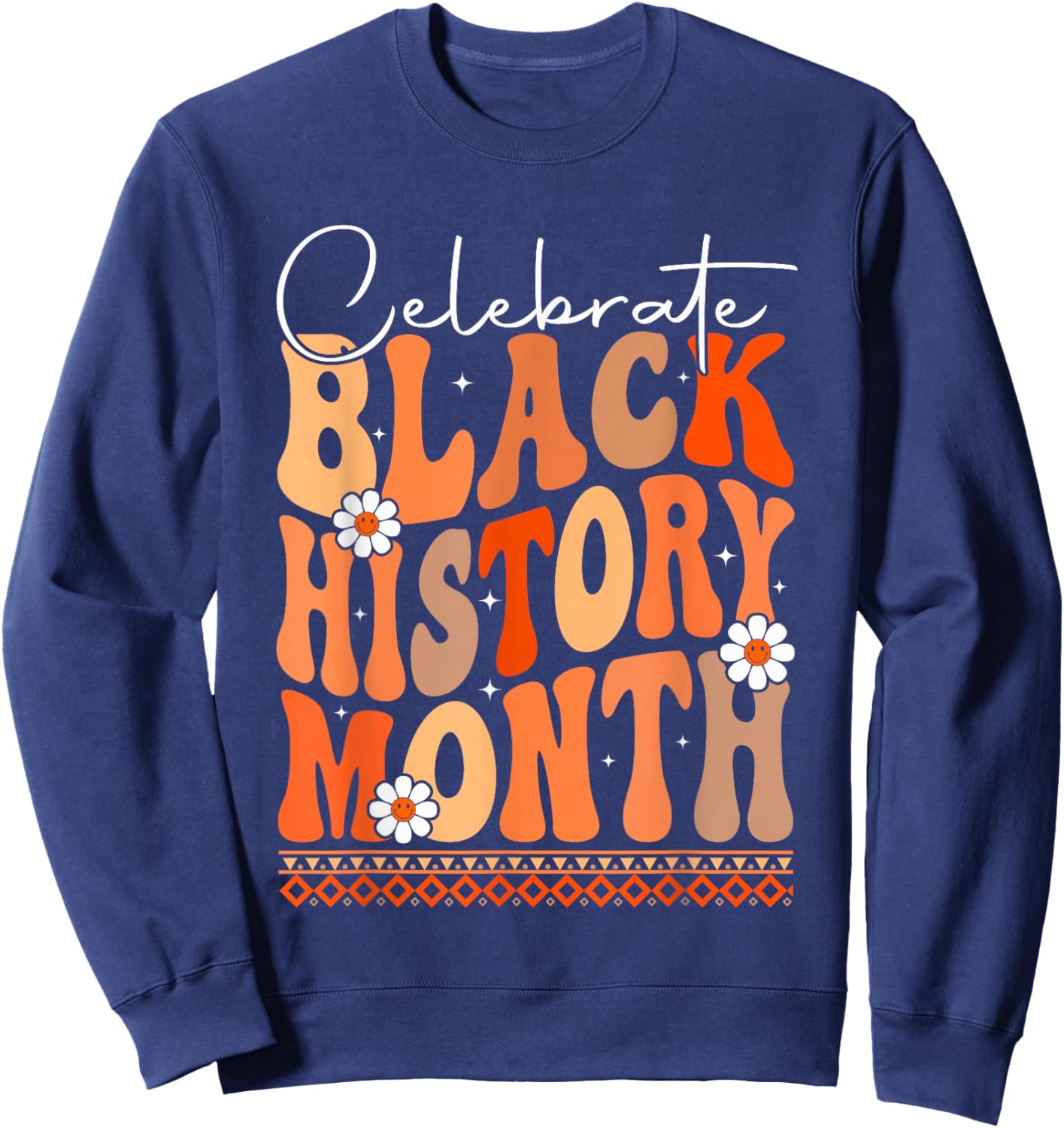 Celebrate Black History Month Women Kids Sweatshirt - Sweatshirt | Navy