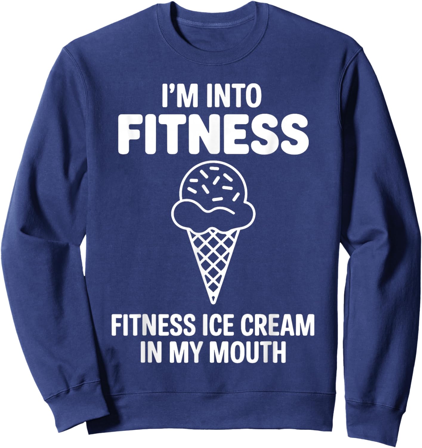 Funny Ice Cream Art Women Kids Dessert Ice Cream Sweatshirt - Sweatshirt | Navy