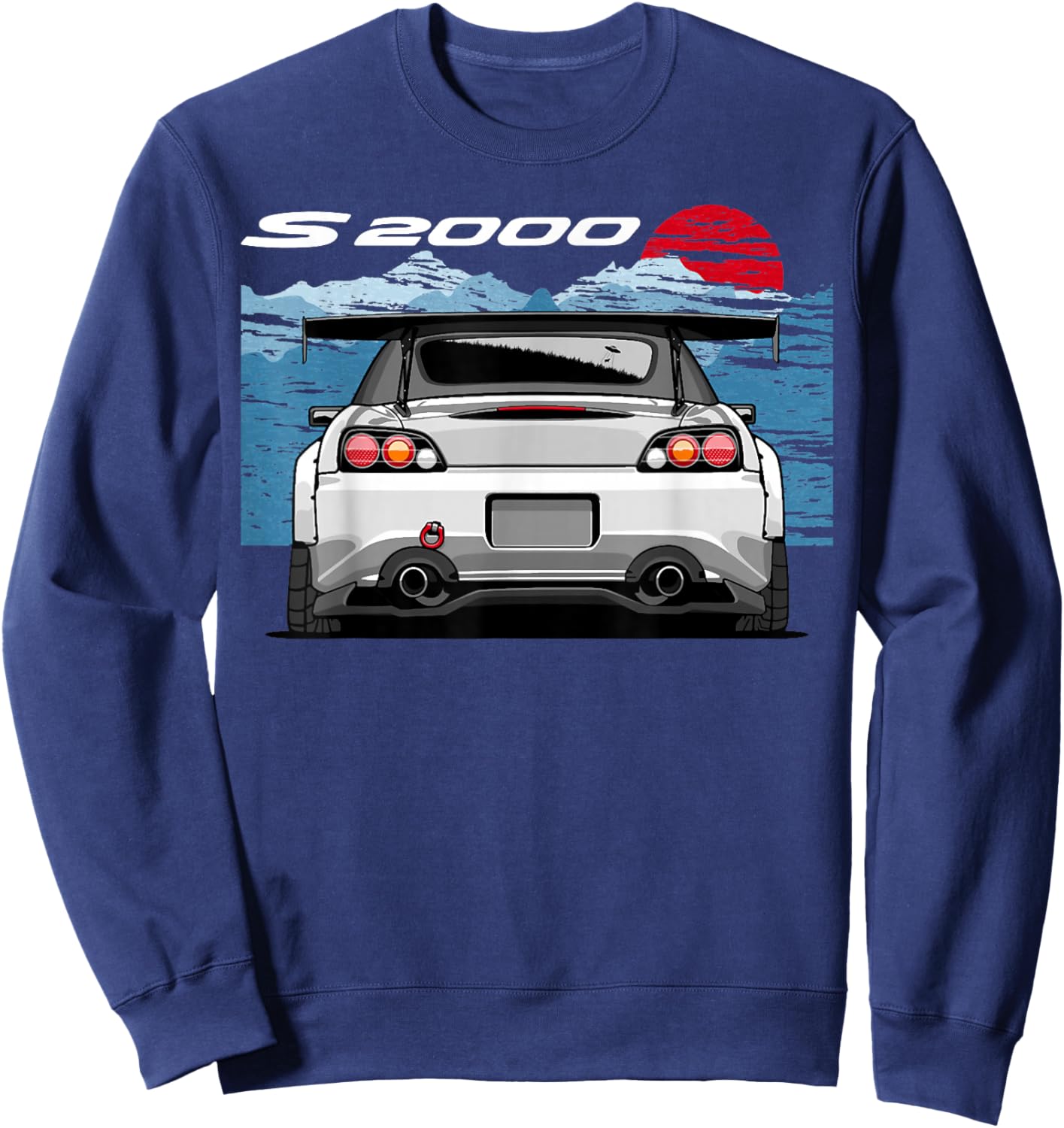S2000 White JDM Graphic Retro Tuner Car Drift Racing Sweatshirt - Sweatshirt | Navy