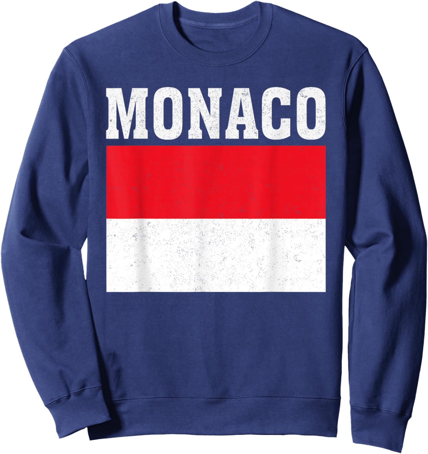 Monaco Flag Patriotic National Roots Souvenir Sweatshirt - Sweatshirt | Navy