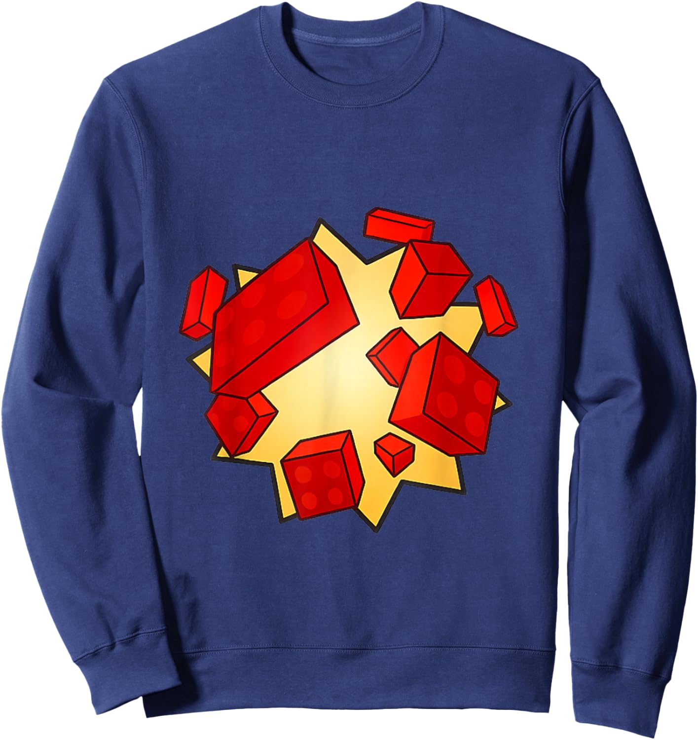 Blox Builder Style | Classic Block Gaming Look for Creators Sweatshirt - Sweatshirt | Navy