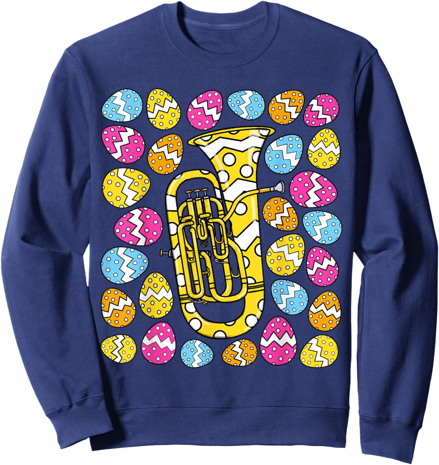 Euphonium Easter Euphoniumist Brass Musician Music Teacher Sweatshirt - Sweatshirt | Navy