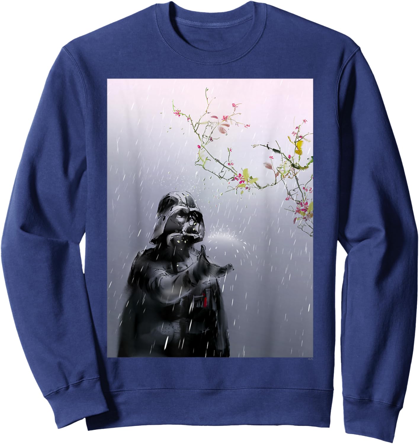 Star Wars Darth Vader Spring Cherry Blossoms Sakura Art Sweatshirt - Sweatshirt | Navy