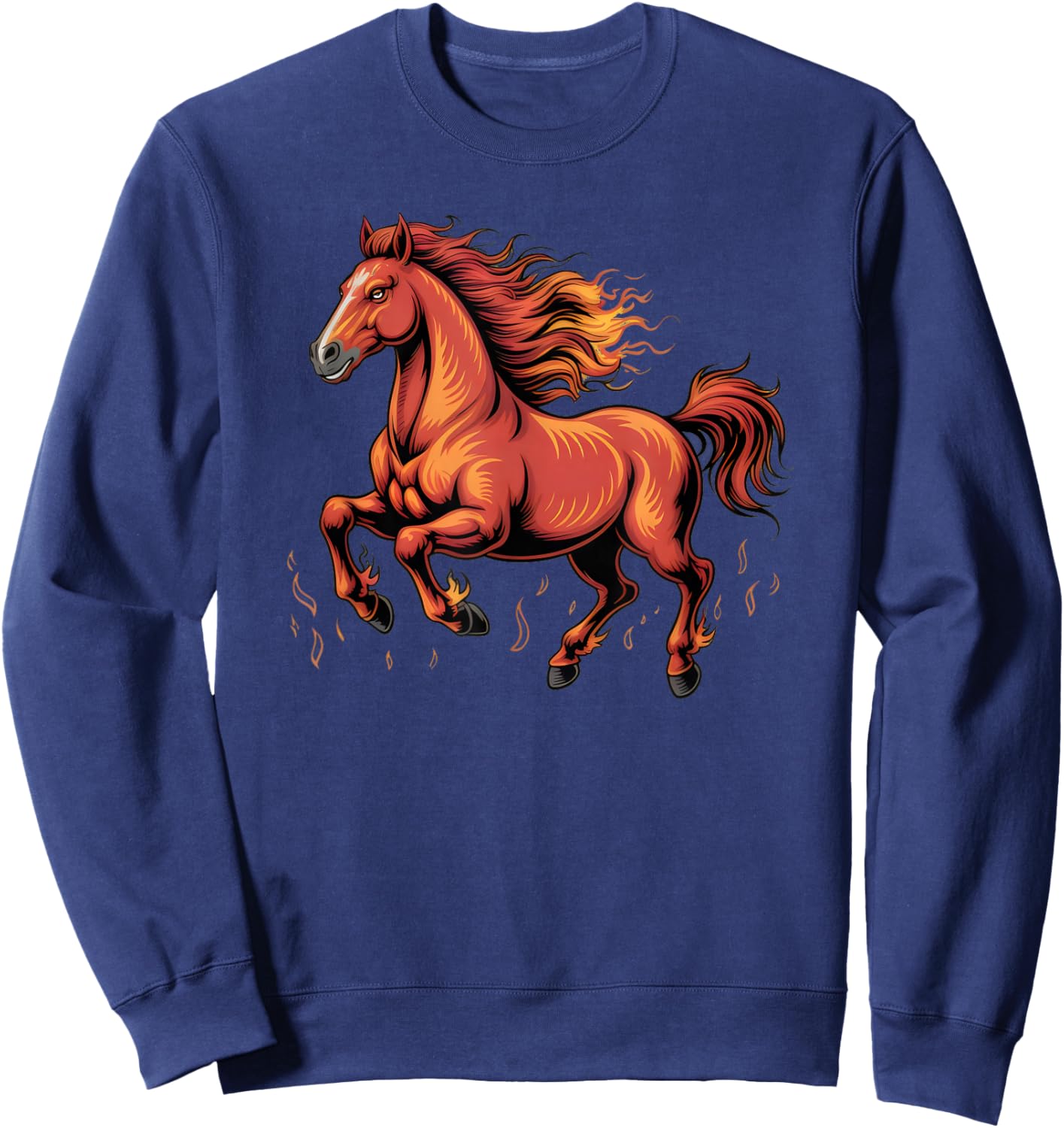 Horse Chinese New Year 2026 Fire Horse Zodiac Sign Lunar Sweatshirt - Sweatshirt | Navy