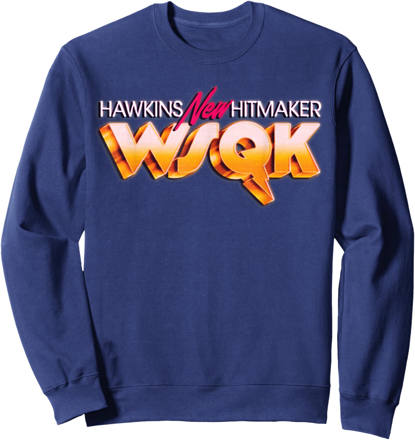 Stranger Things Season 5 Hawkins New Hitmaker WSQK Retro Sweatshirt - Sweatshirt | Navy