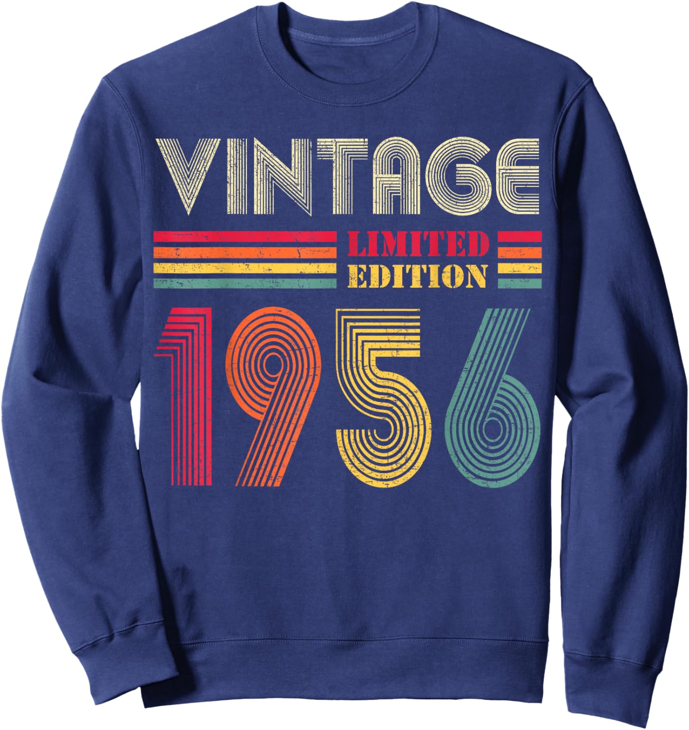 Vintage 1956 70th Birthday Gift Men Women 70 Years Old Sweatshirt - Sweatshirt | Navy
