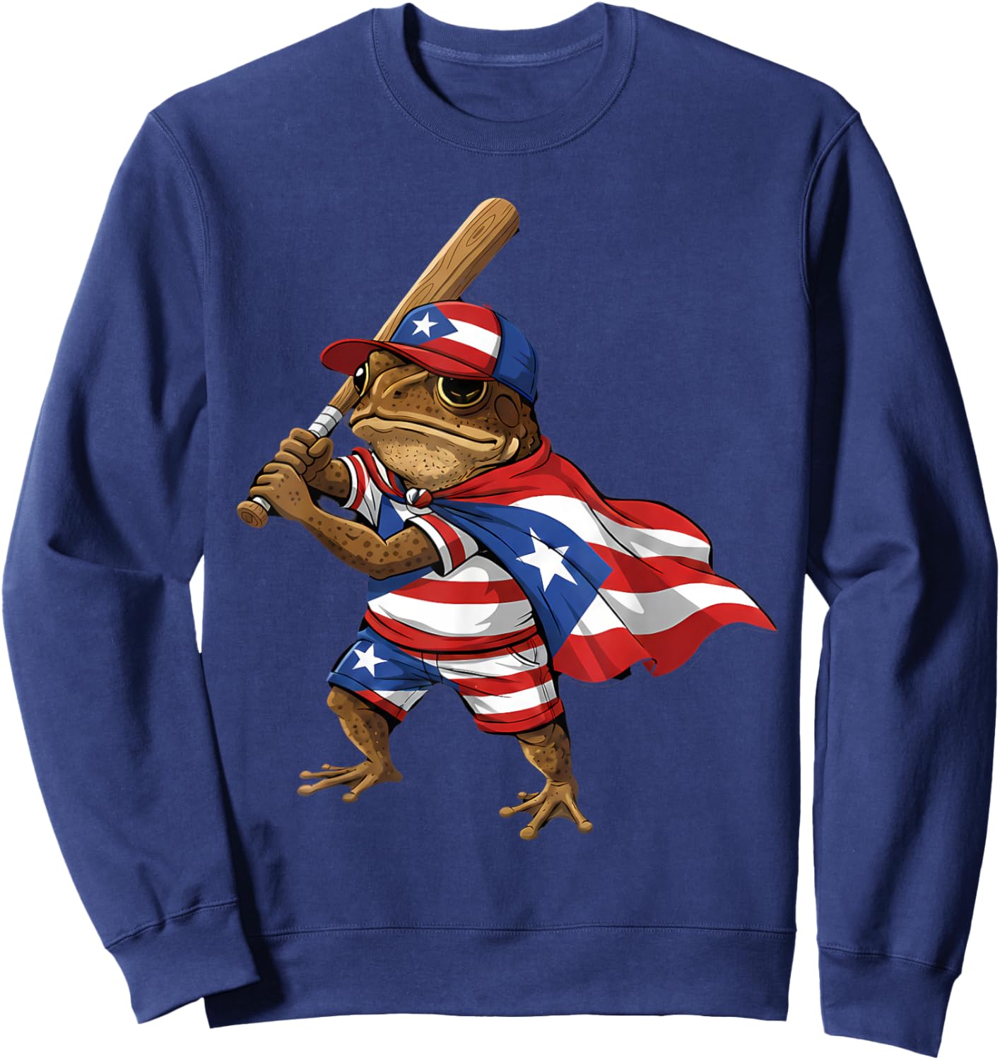 Coqui Frog Puerto Rico Flag Puerto Rican Taino Boricua Sweatshirt - Sweatshirt | Navy