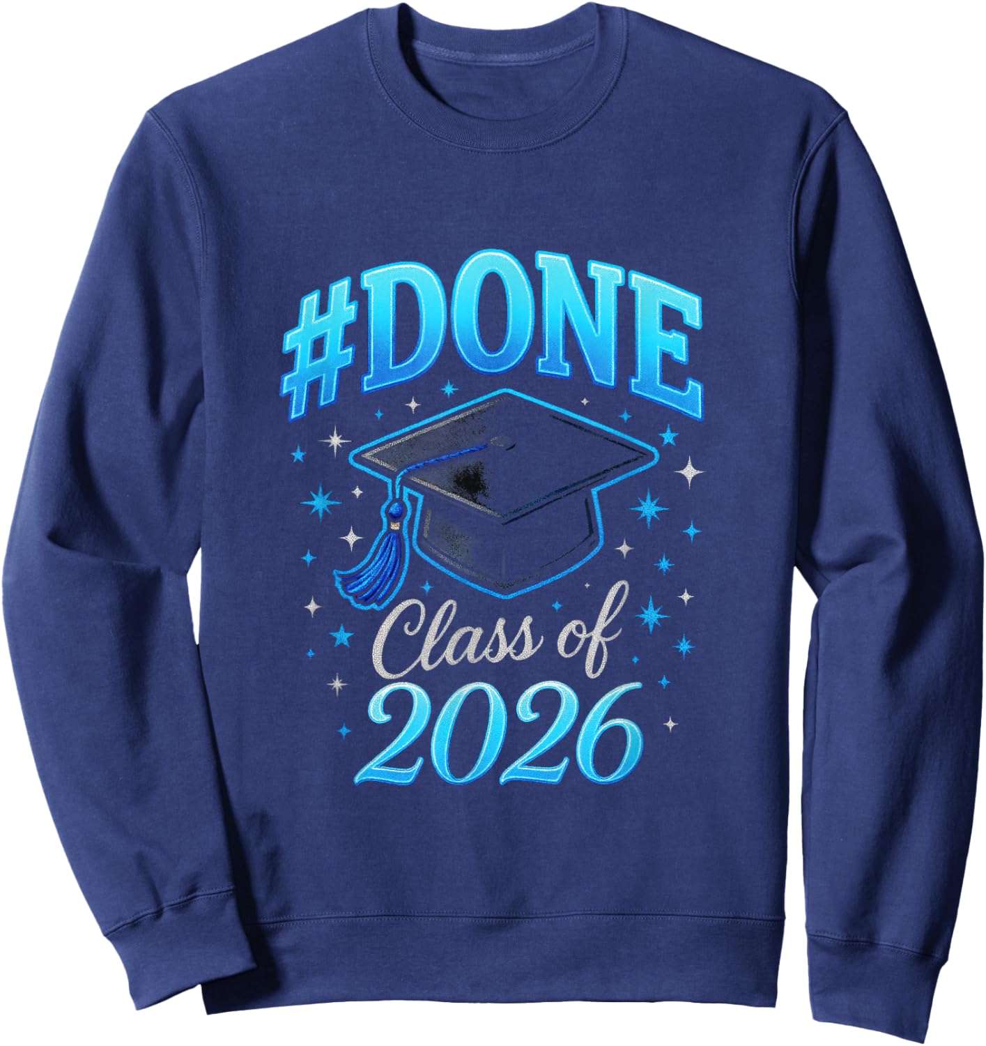#Done Class of 2026 - Senior Graduation Coquette Sweatshirt - Sweatshirt | Navy