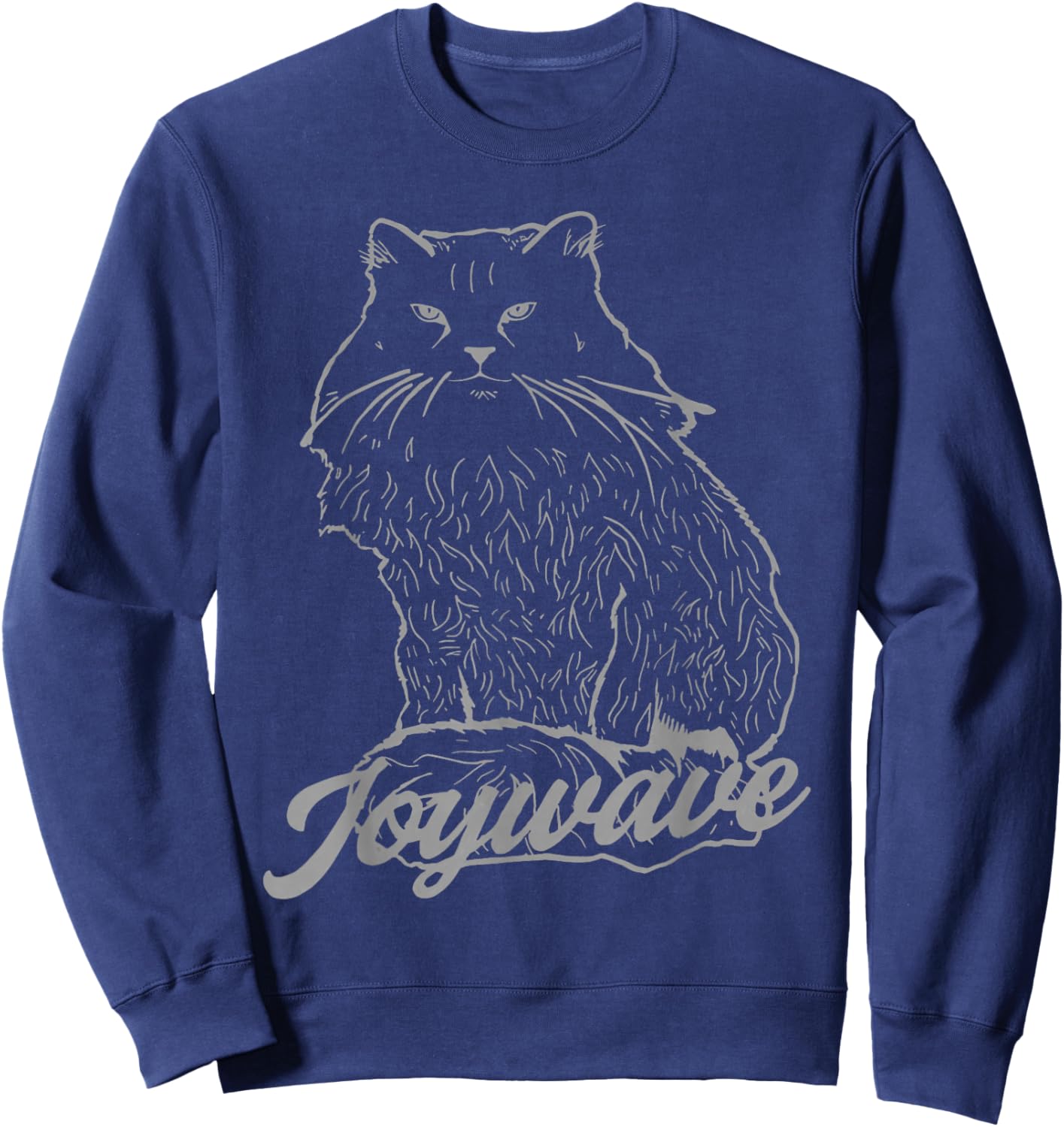 Joywave Cat Leave Me The Fluff Alone Grey Sweatshirt - Sweatshirt | Navy