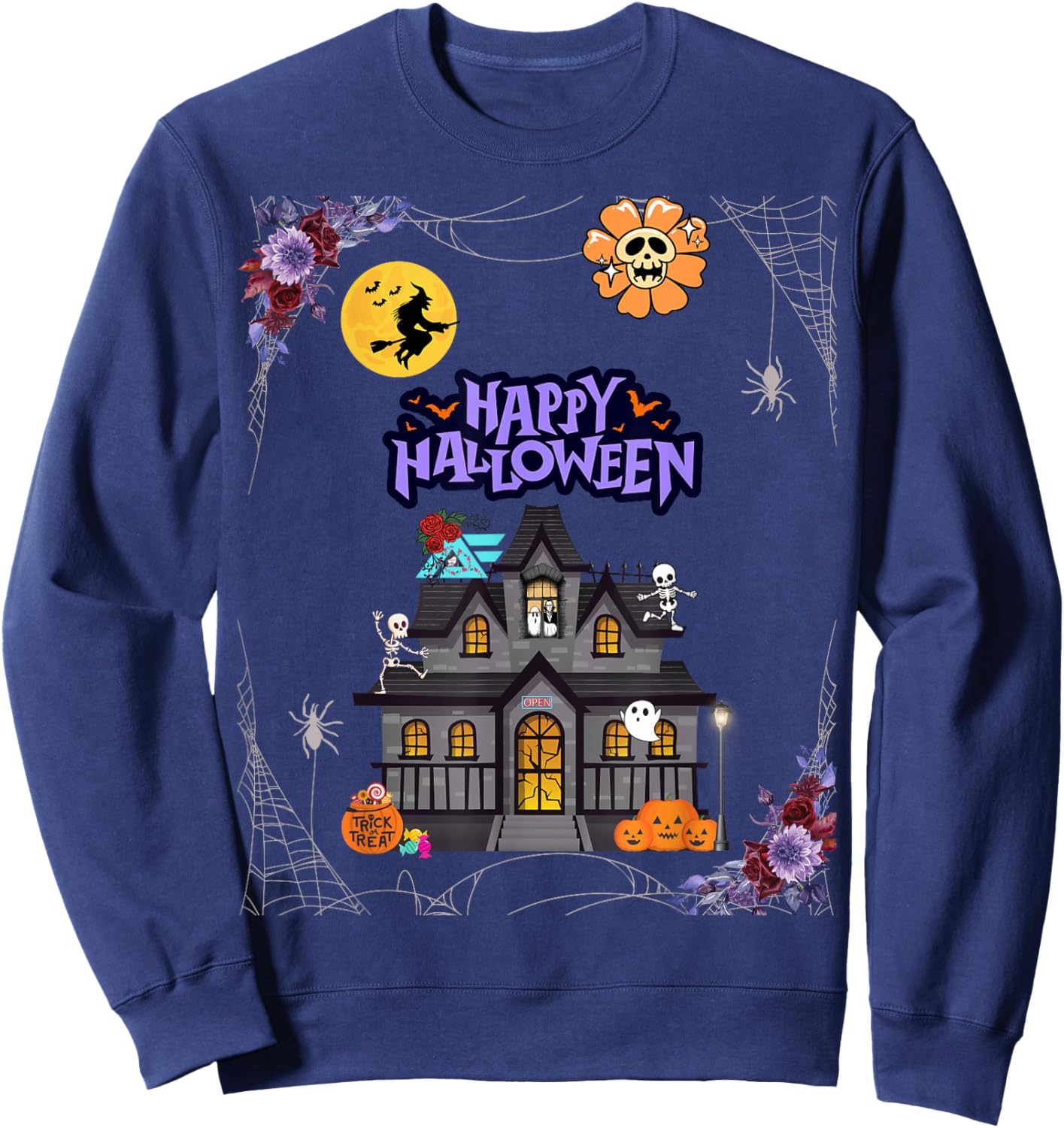 Trick-or-Treat Manor Sweatshirt - Sweatshirt | Navy