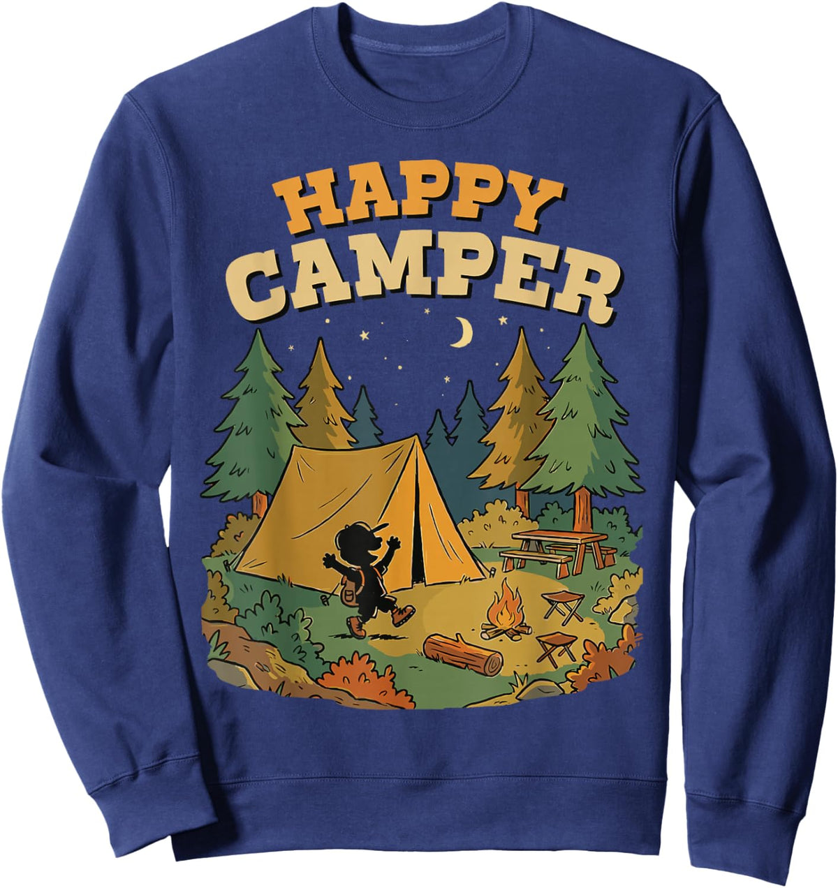 Happy Camper Camping for Boy Sweatshirt - Sweatshirt | Navy
