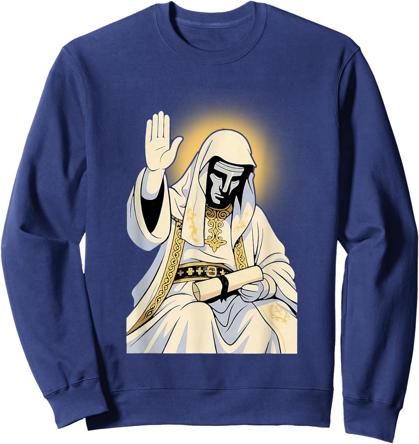 Sliver Mask King Baldwin IV Meme The Leper King Warrior Sweatshirt - Sweatshirt | Navy