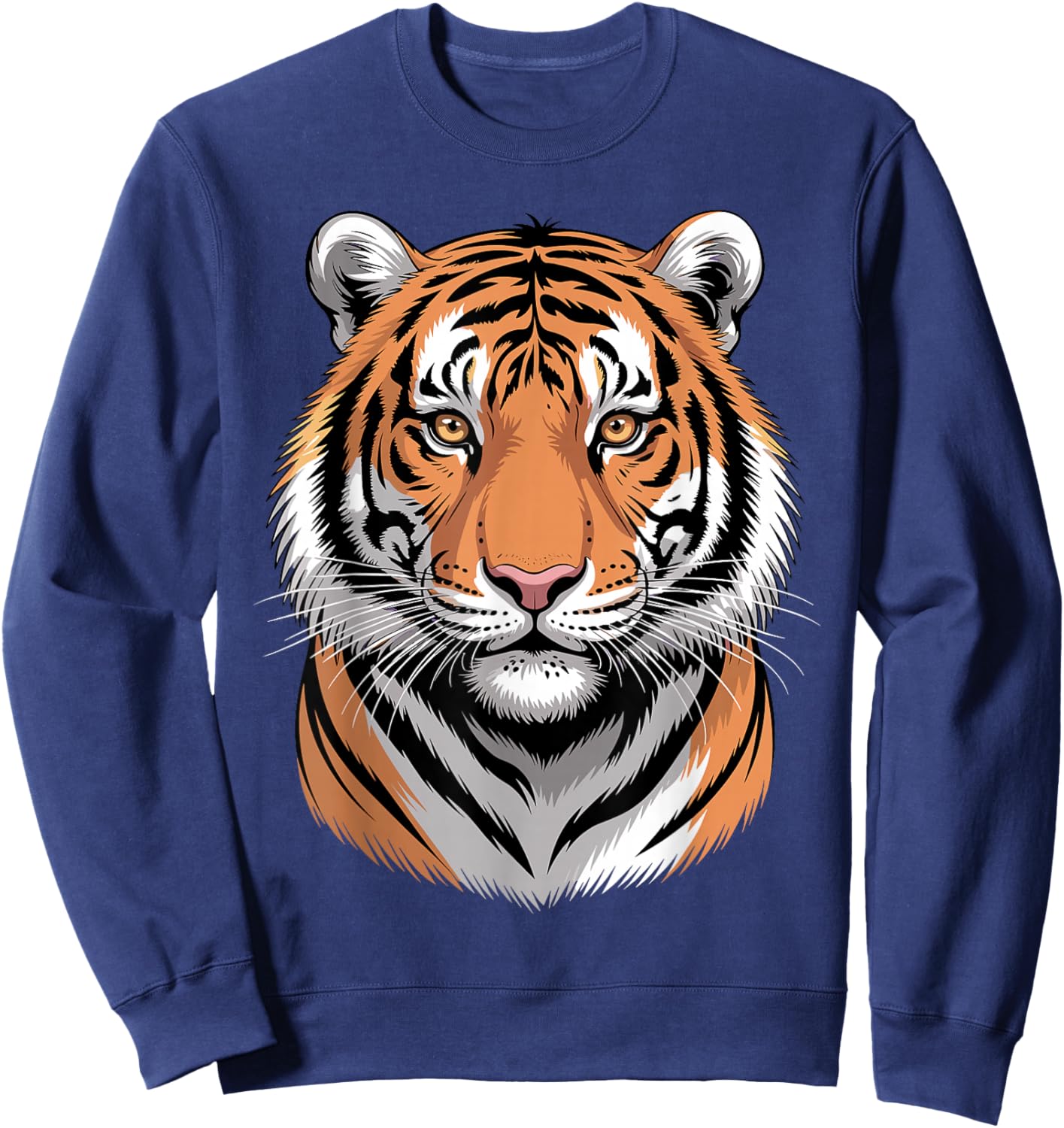 Cool Tiger Design Women Siberian Tiger Lover Tiger Sweatshirt - Sweatshirt | Navy