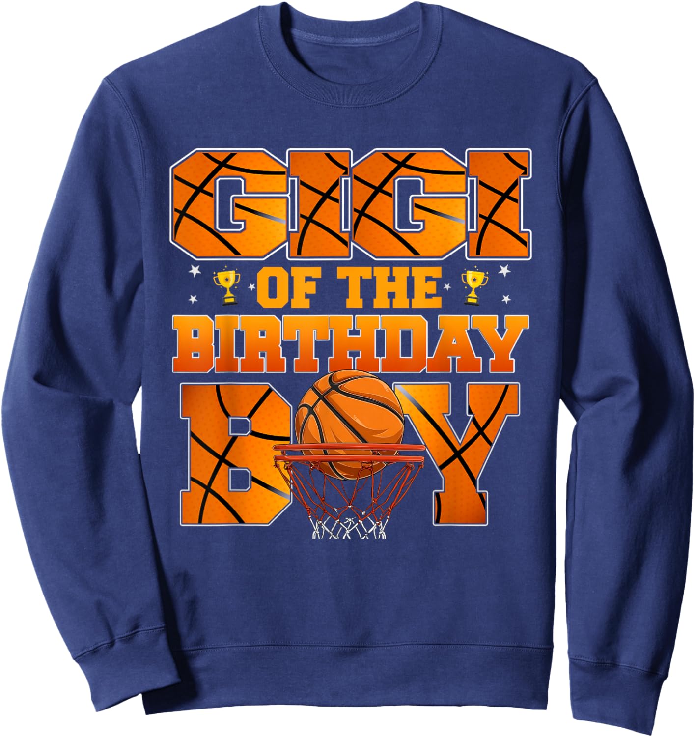 Basketball Gigi of The Birthday Boy Family Matching Sweatshirt - Sweatshirt | Navy