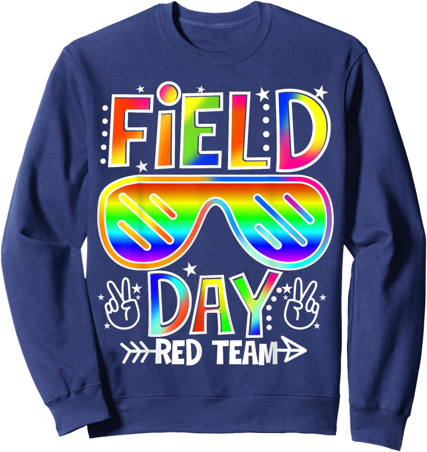 Field Day Red Team Funny for Teacher Kids Field Day Games Sweatshirt - Sweatshirt | Navy