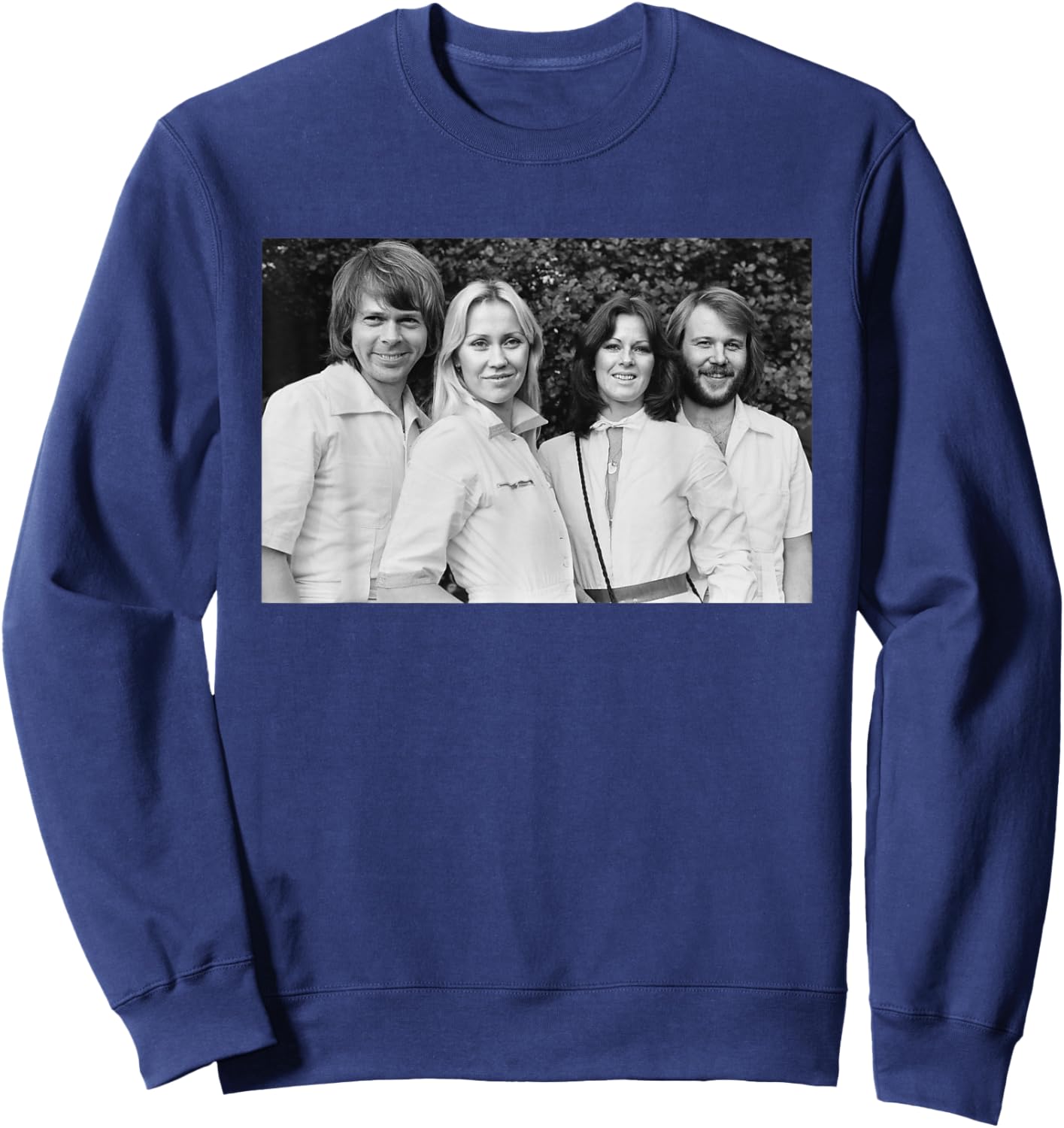 ABBA Swedish Pop Group Portrait Arrival Promo 1976 Sweatshirt - Sweatshirt | Navy
