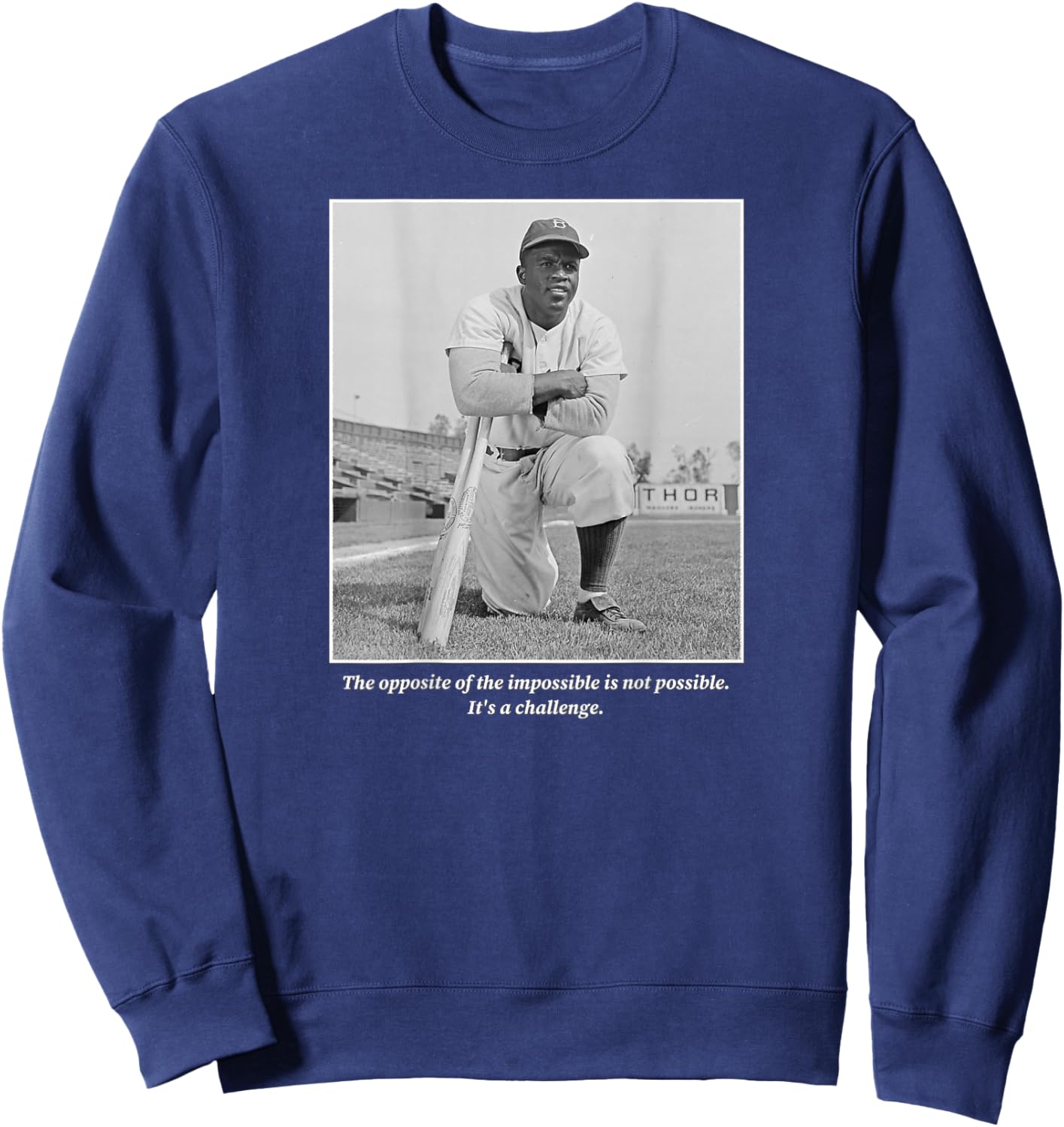 Jackie Robinson_005_Back Printed Sweatshirt - Sweatshirt | Navy