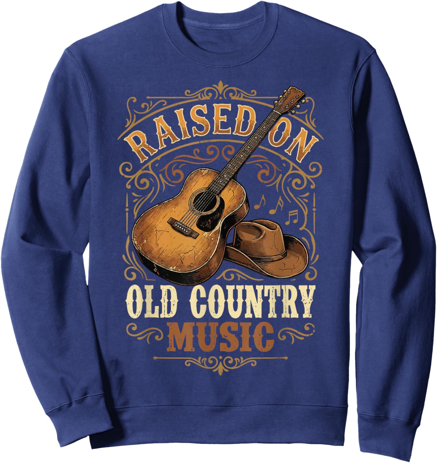 Raised On Old Country Music Sweatshirt - Sweatshirt | Navy