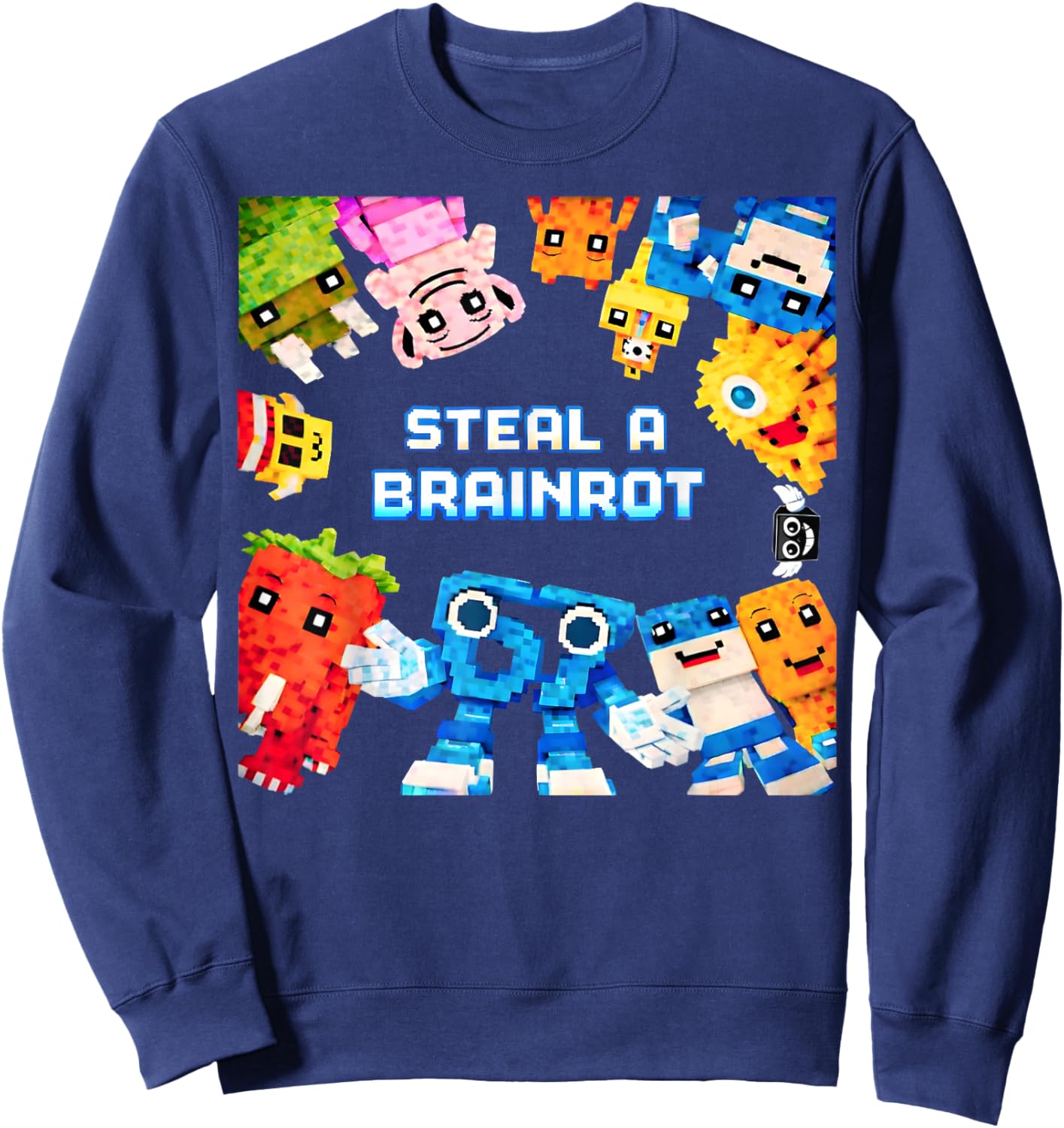 Steal A Brainrot Funny 67 Birthday Boy Meme Gifts for Kids Sweatshirt - Sweatshirt | Navy