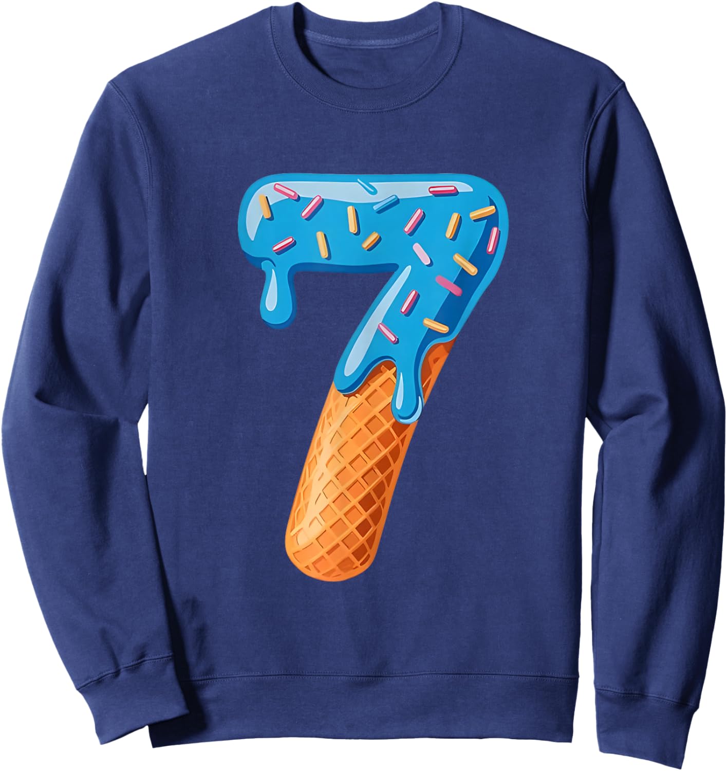 Funny 67 Ice Cream Drip Meme Matching Group Costume Sweatshirt - Sweatshirt | Navy