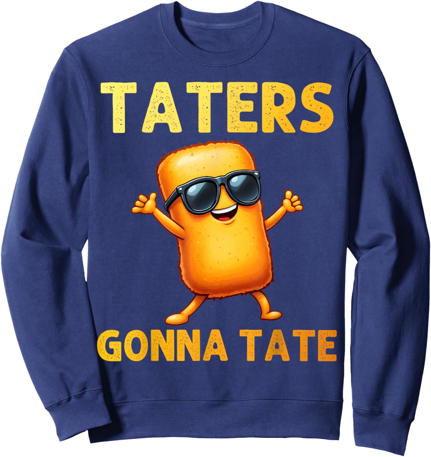 Best Tater Tot Art Women Kids Potato Tater Tot Lover Sweatshirt - Sweatshirt | Navy