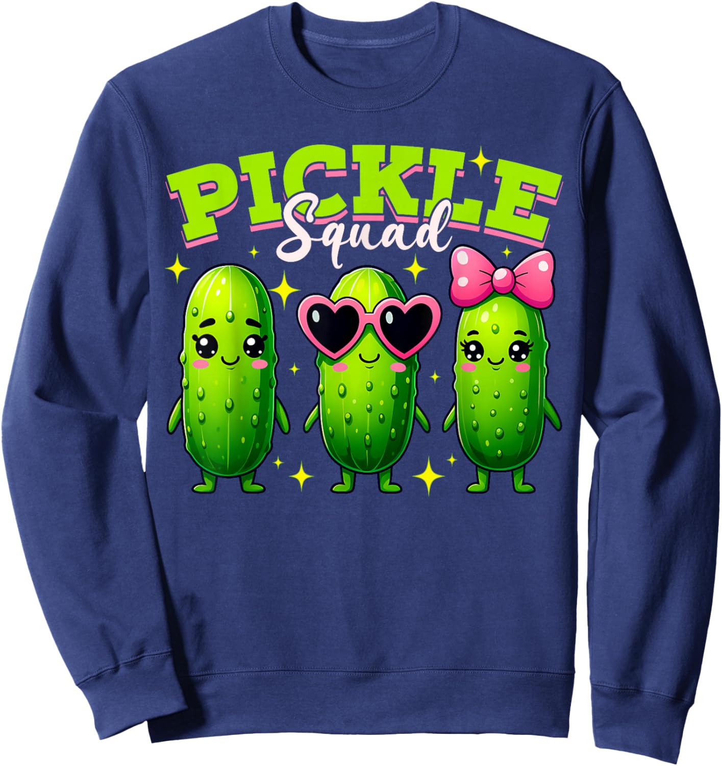 Pickle Squad Funny Pickle Costume Vegan Pickle Crew Sweatshirt - Sweatshirt | Navy