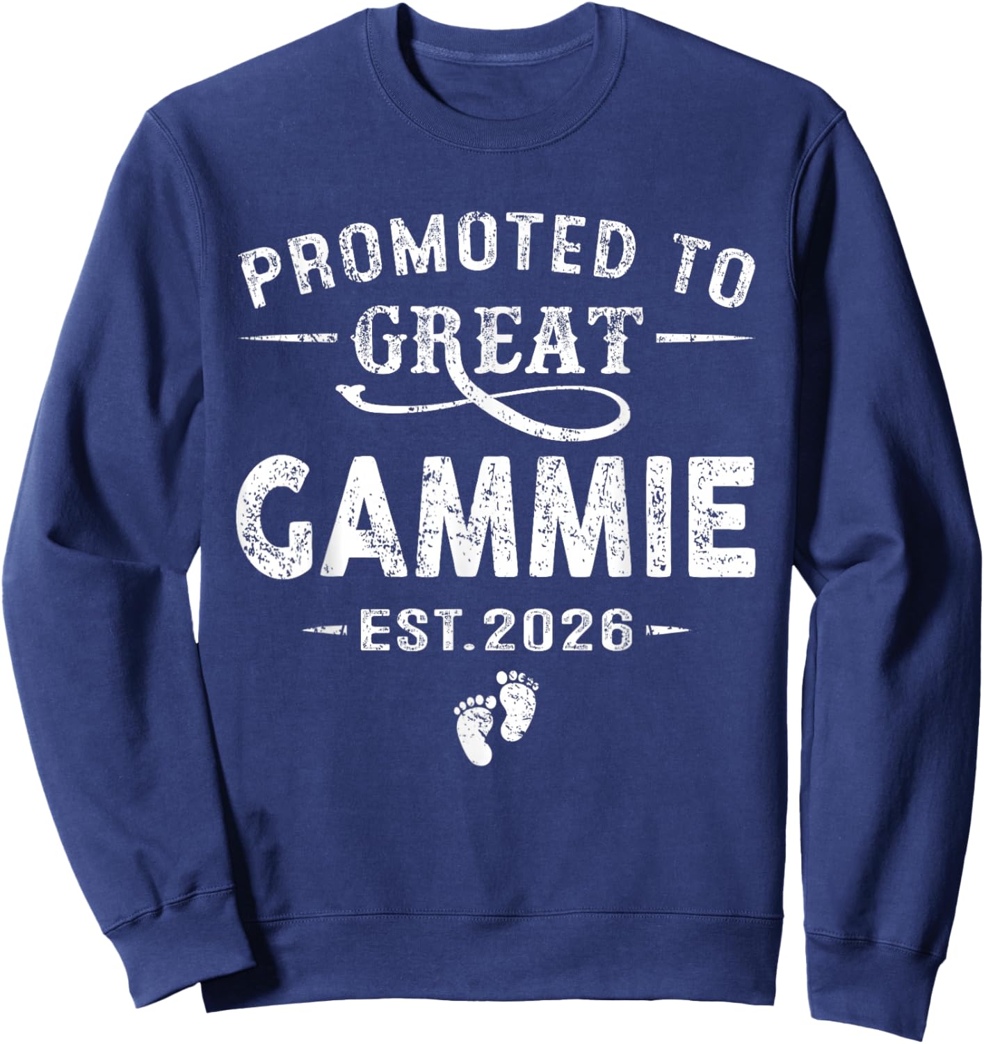 Promoted to Great Gammie Est 2026 Pregnancy Announcement Sweatshirt - Sweatshirt | Navy