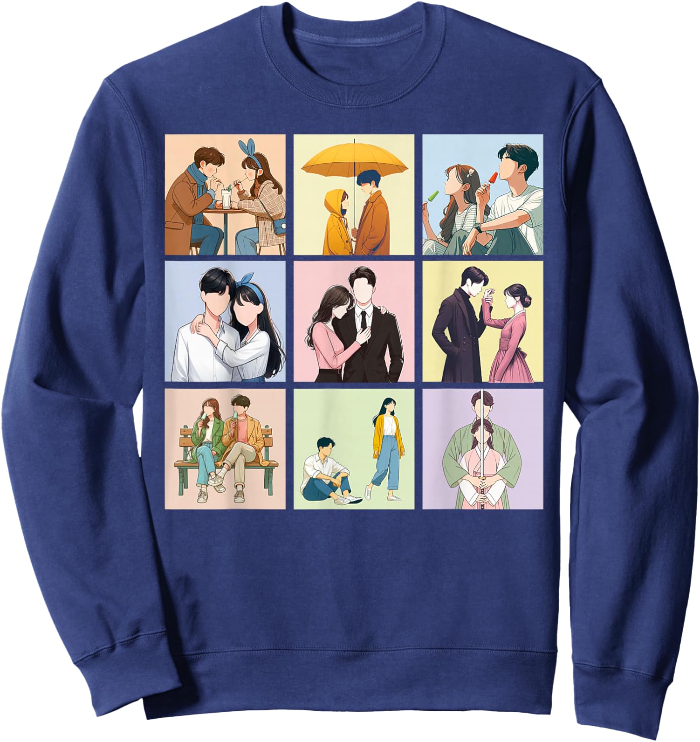 Kdrama Fangirl Merch Korean Drama Lover Kawaii South Korea Sweatshirt - Sweatshirt | Navy