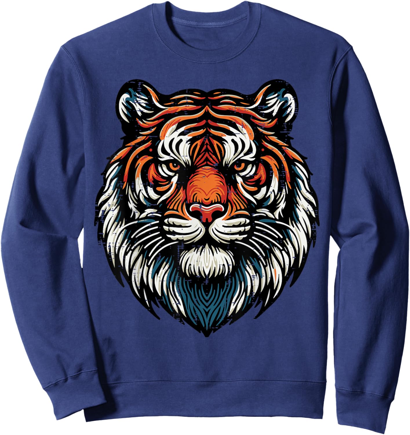 Tiger Girls Youth Boys Teen Kids Men Women Sweatshirt - Sweatshirt | Navy