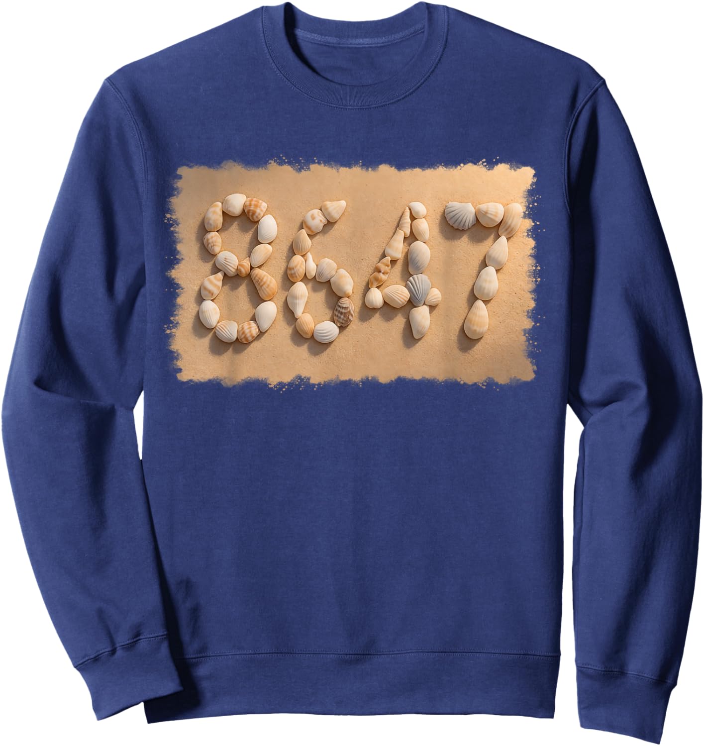 86 47 8647 Shirt 86 47 Seashells Sea Shells Summer Beach Sweatshirt - Sweatshirt | Navy
