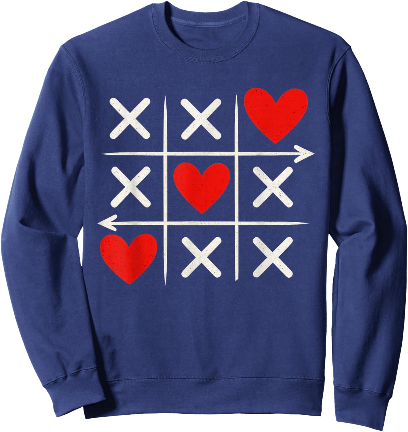 Cute Valentines Day Heart Men Women Kids Sweatshirt - Sweatshirt | Navy