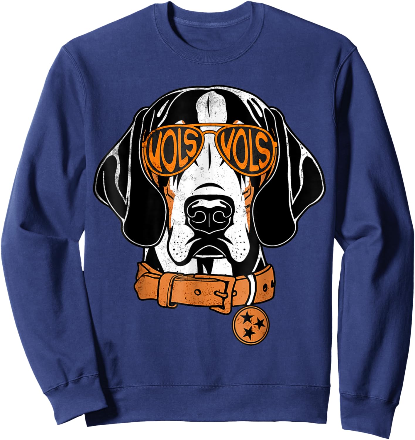 Tennessee Dog Sunglasses T Bluetick Coonhound Women Men Kids Sweatshirt - Sweatshirt | Navy