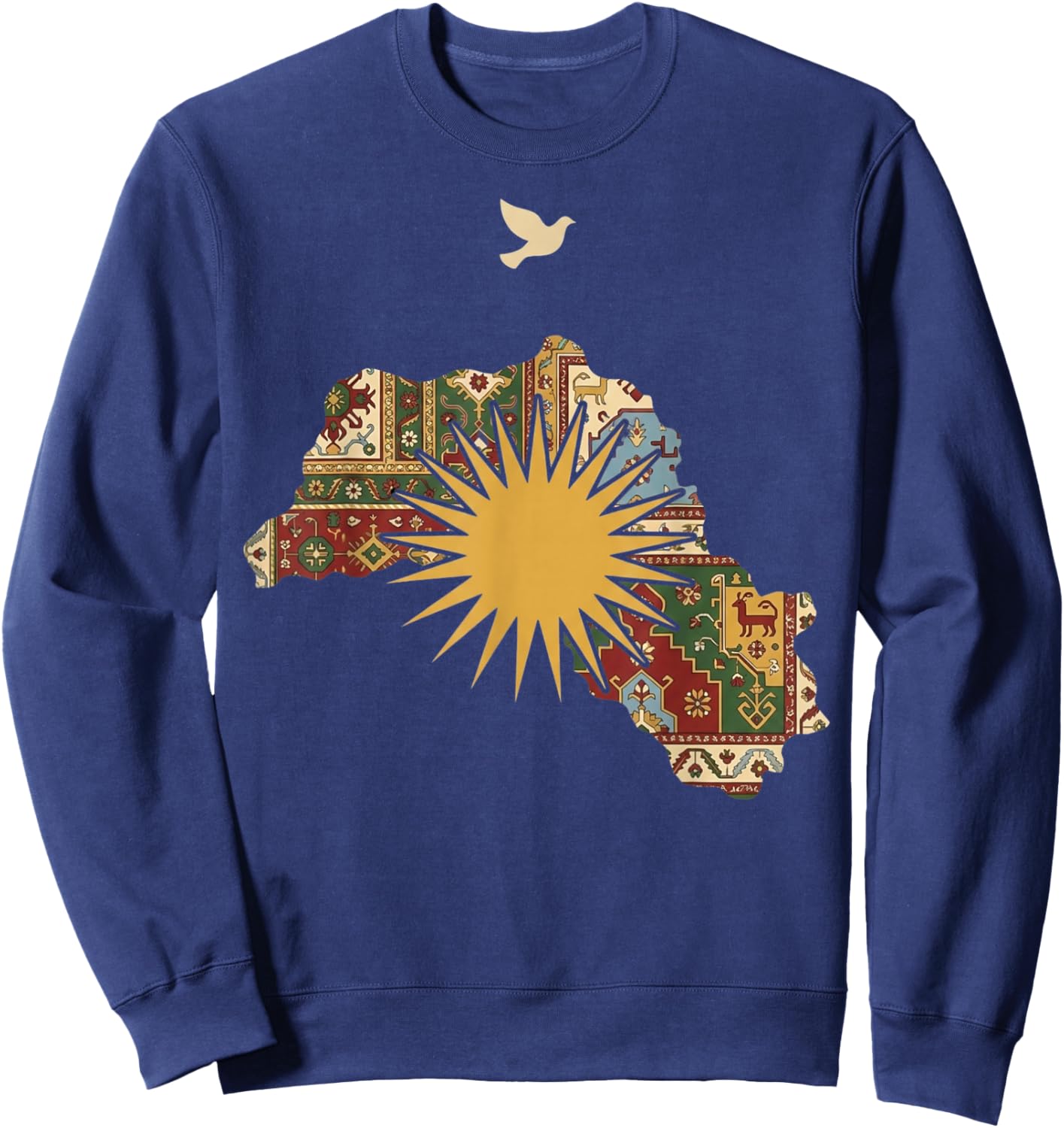 Kurdistan Map Flag Heritage Ethnic Pride Kurdish Culture Sweatshirt - Sweatshirt | Navy