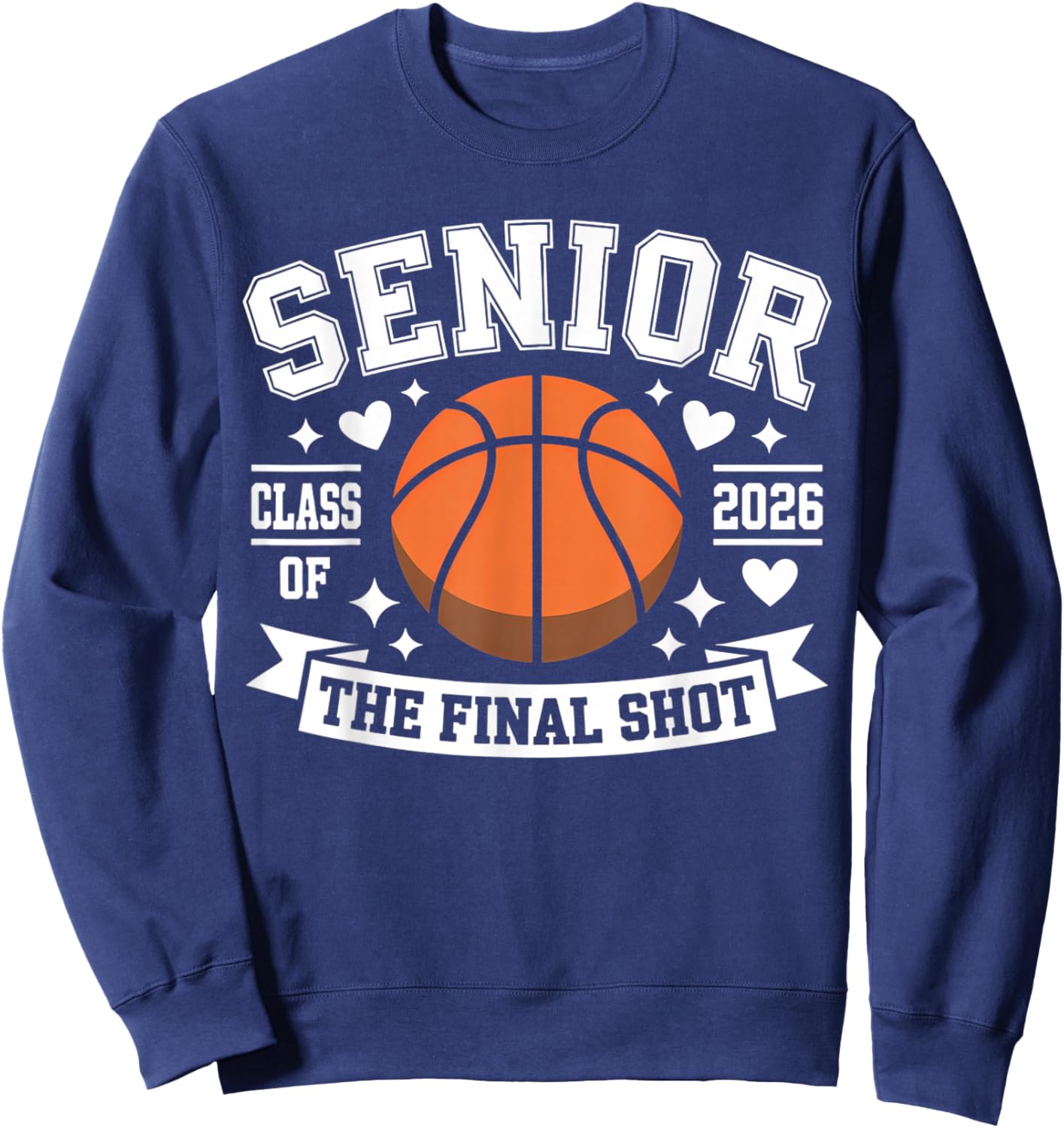 Senior Basketball Class of 2026 Crew Basketball Senior Night Sweatshirt - Sweatshirt | Navy