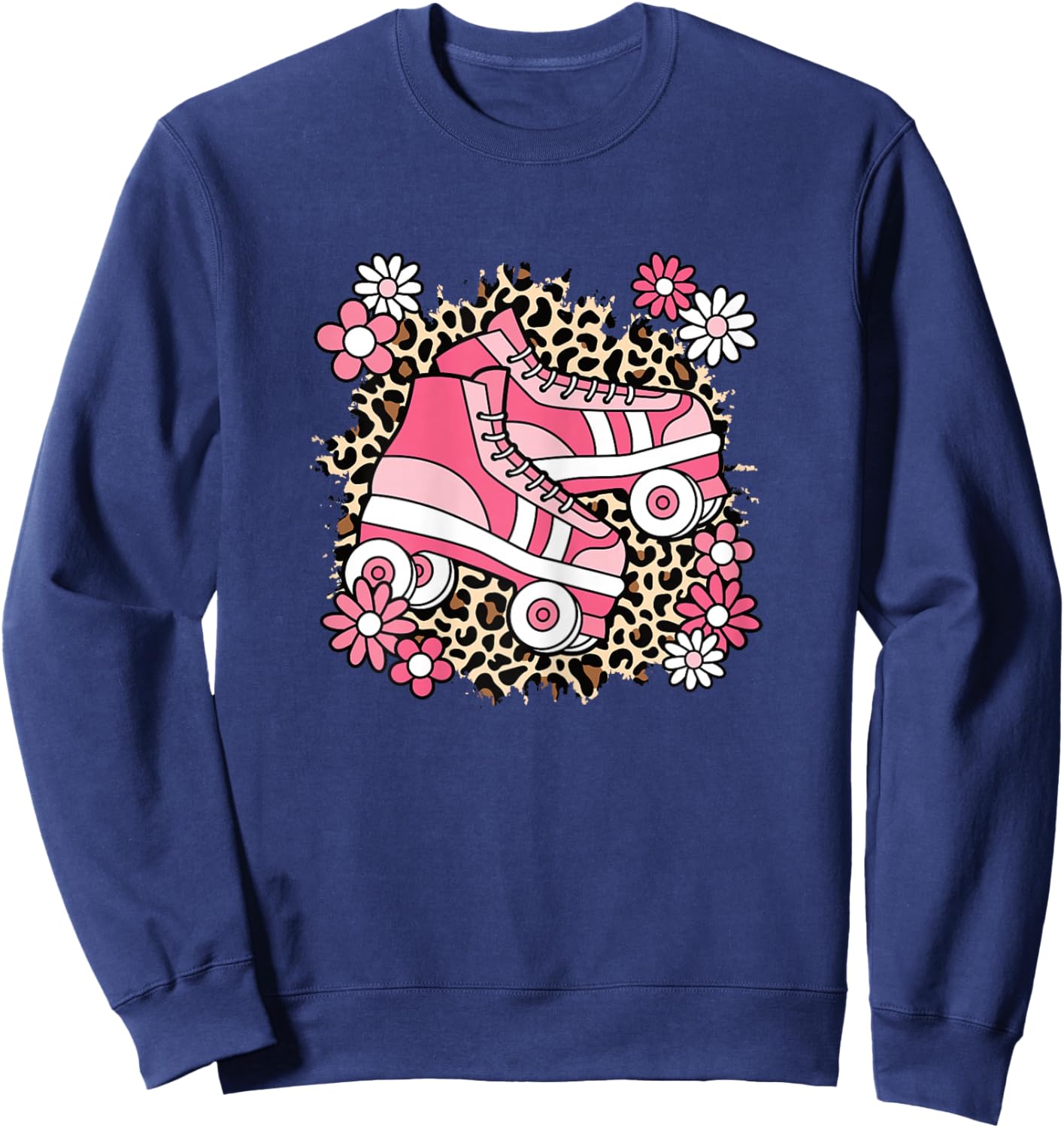 Cute Roller Skates Skating Women Girls Kids Sweatshirt - Sweatshirt | Navy